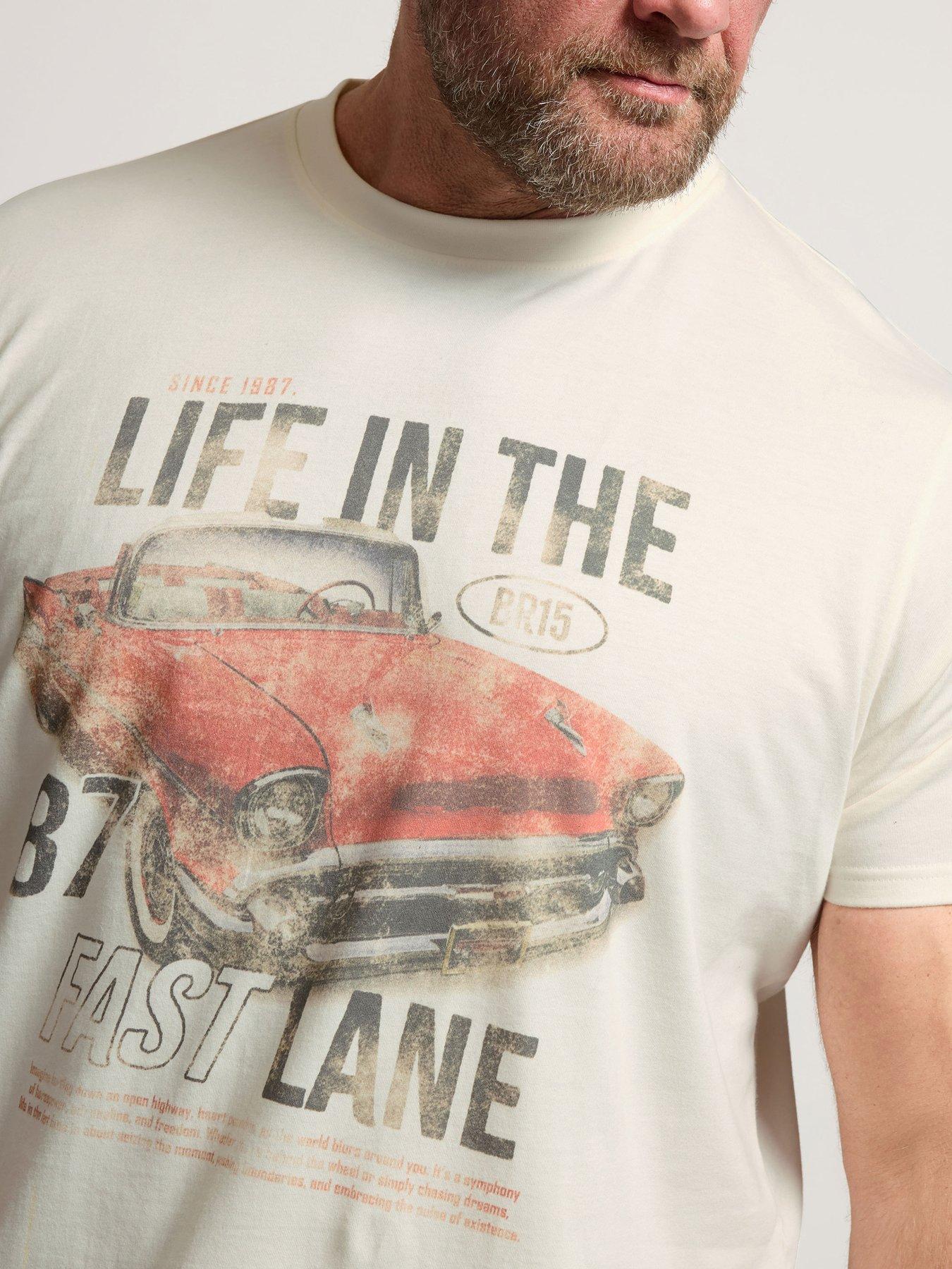 image of badrhino-life-in-the-fast-lane-graphic-t-shirt