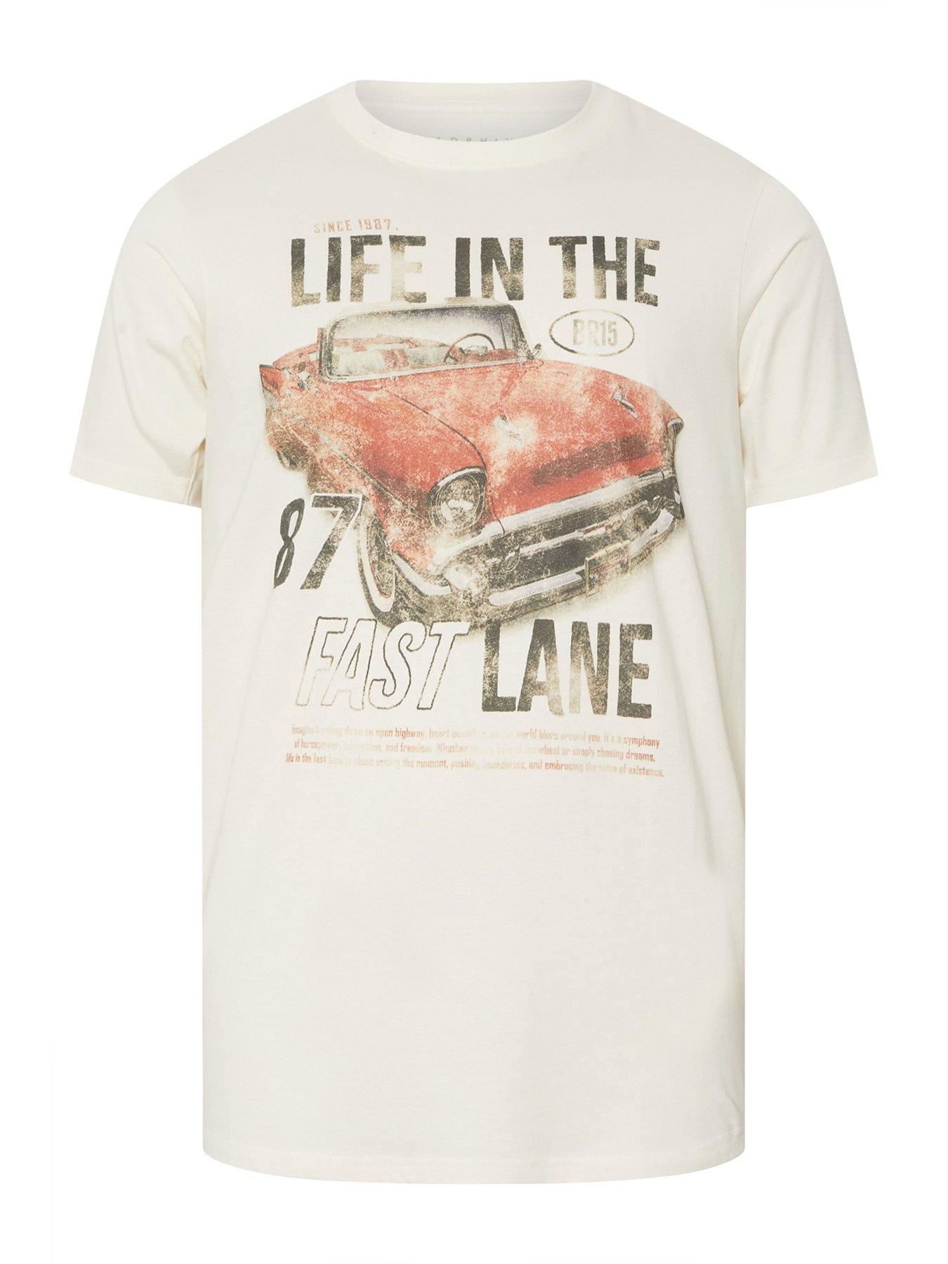  image of badrhino-life-in-the-fast-lane-graphic-t-shirt