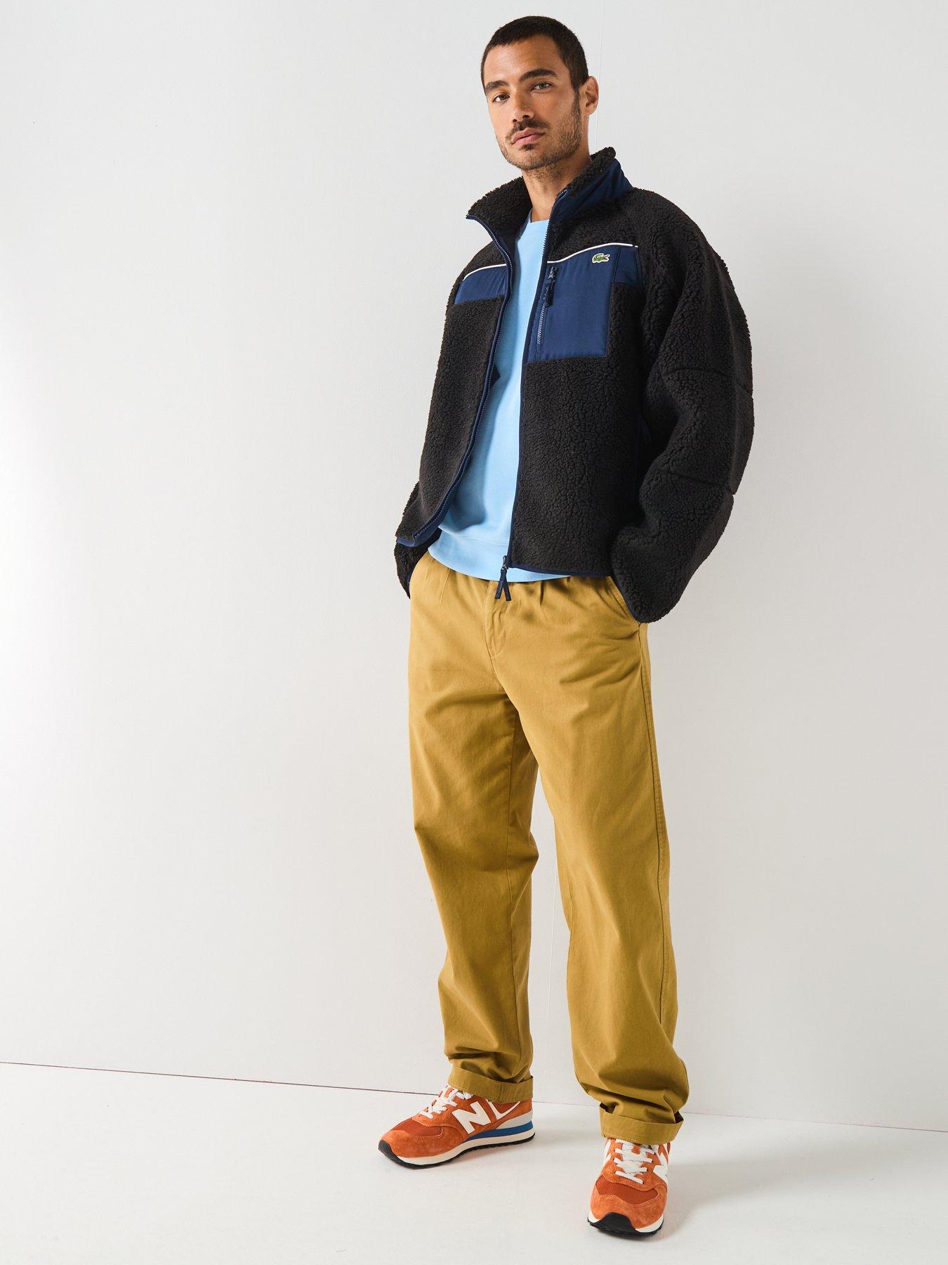 Image 3 of 5 of Lacoste Colourblock Fleece Zipped Jacket&nbsp;- Black