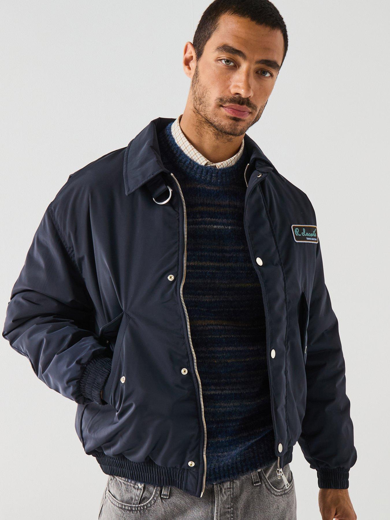 Lacoste Heavyweight Padded Bomber Jacket- Navy