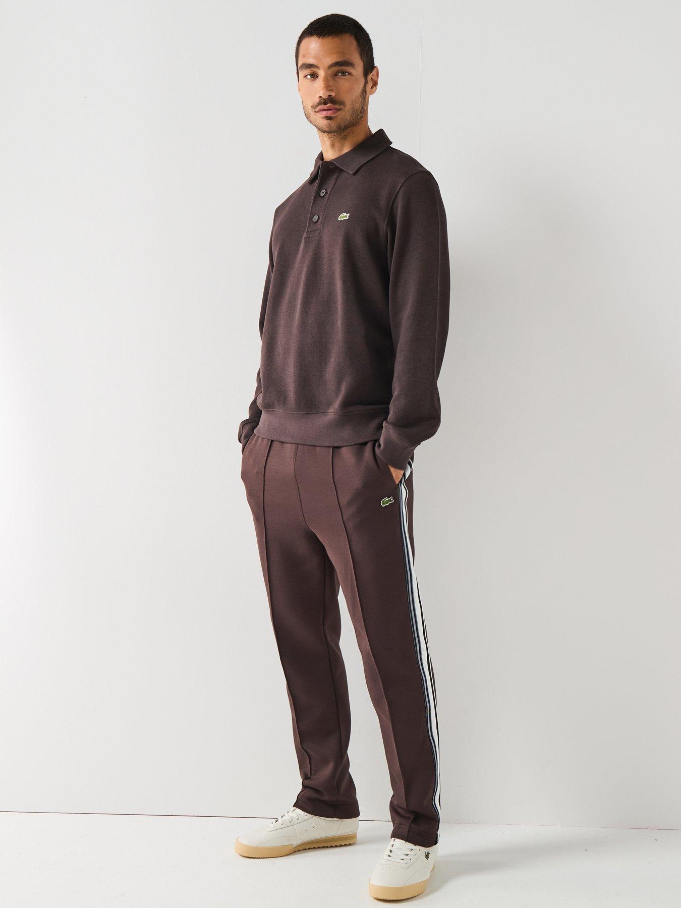  image of lacoste-french-made-track-sweatpants--brown