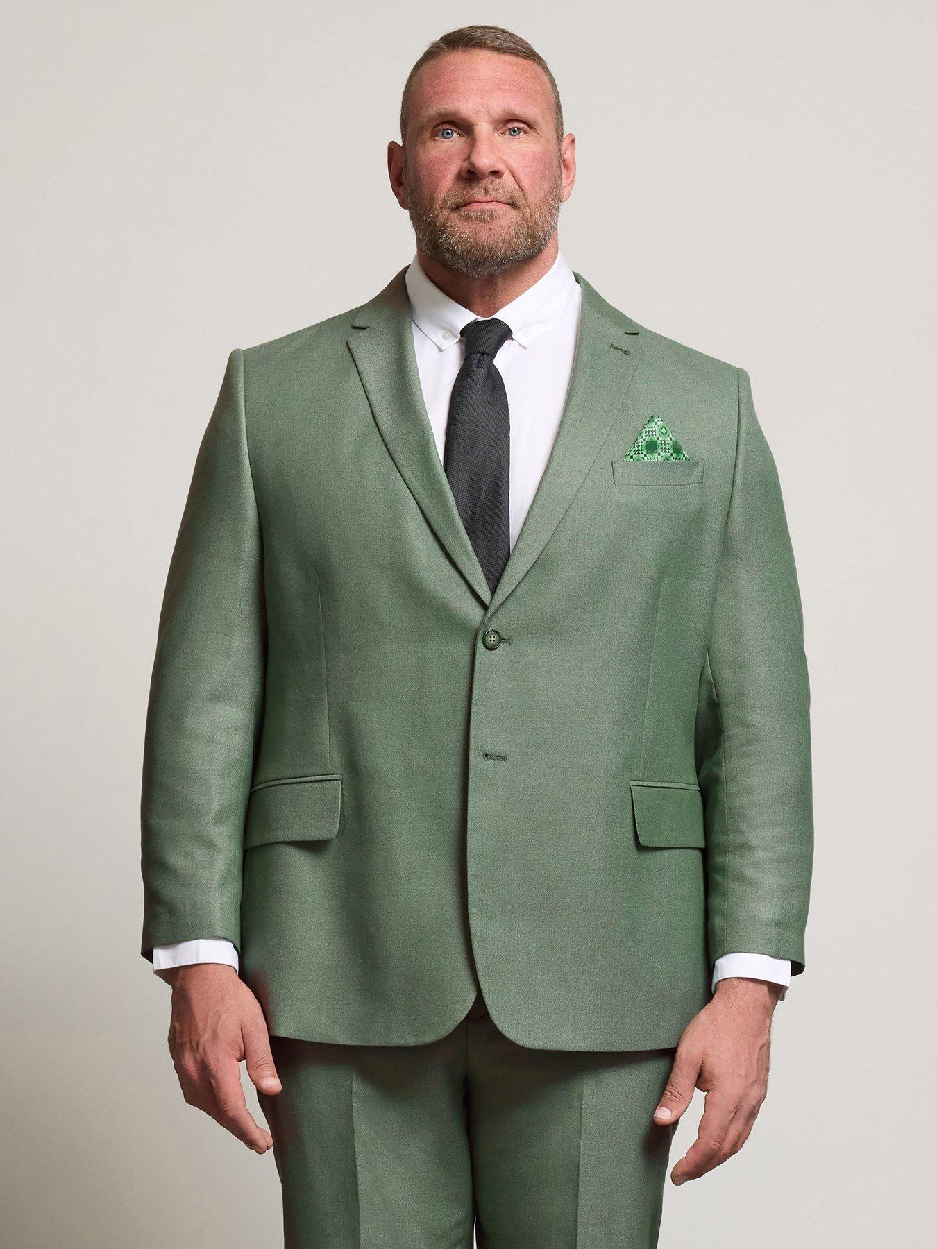 undefined Textured Suit Jacket Regular - Green