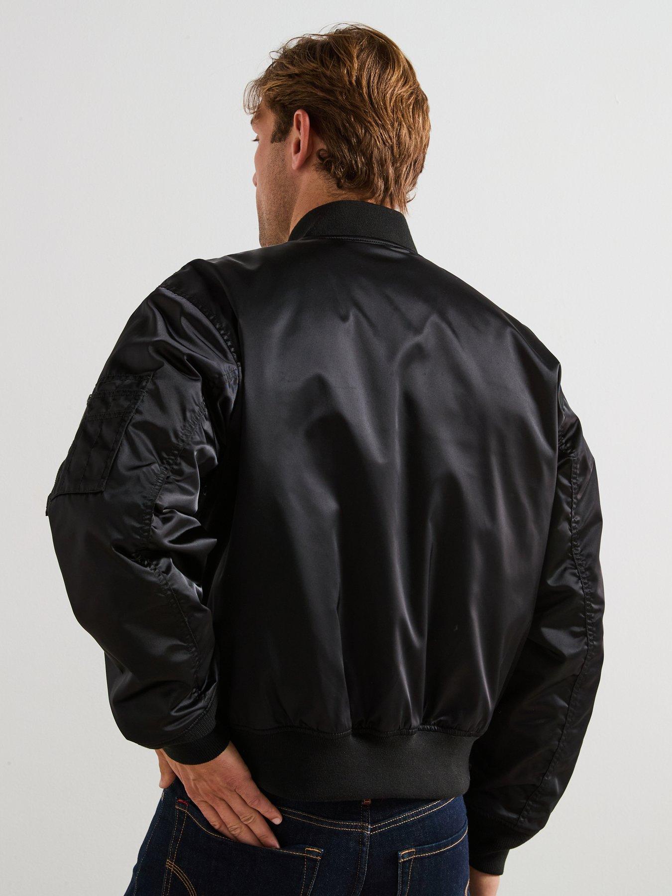  image of lacoste-showerproof-padded-bomber-jacket--black