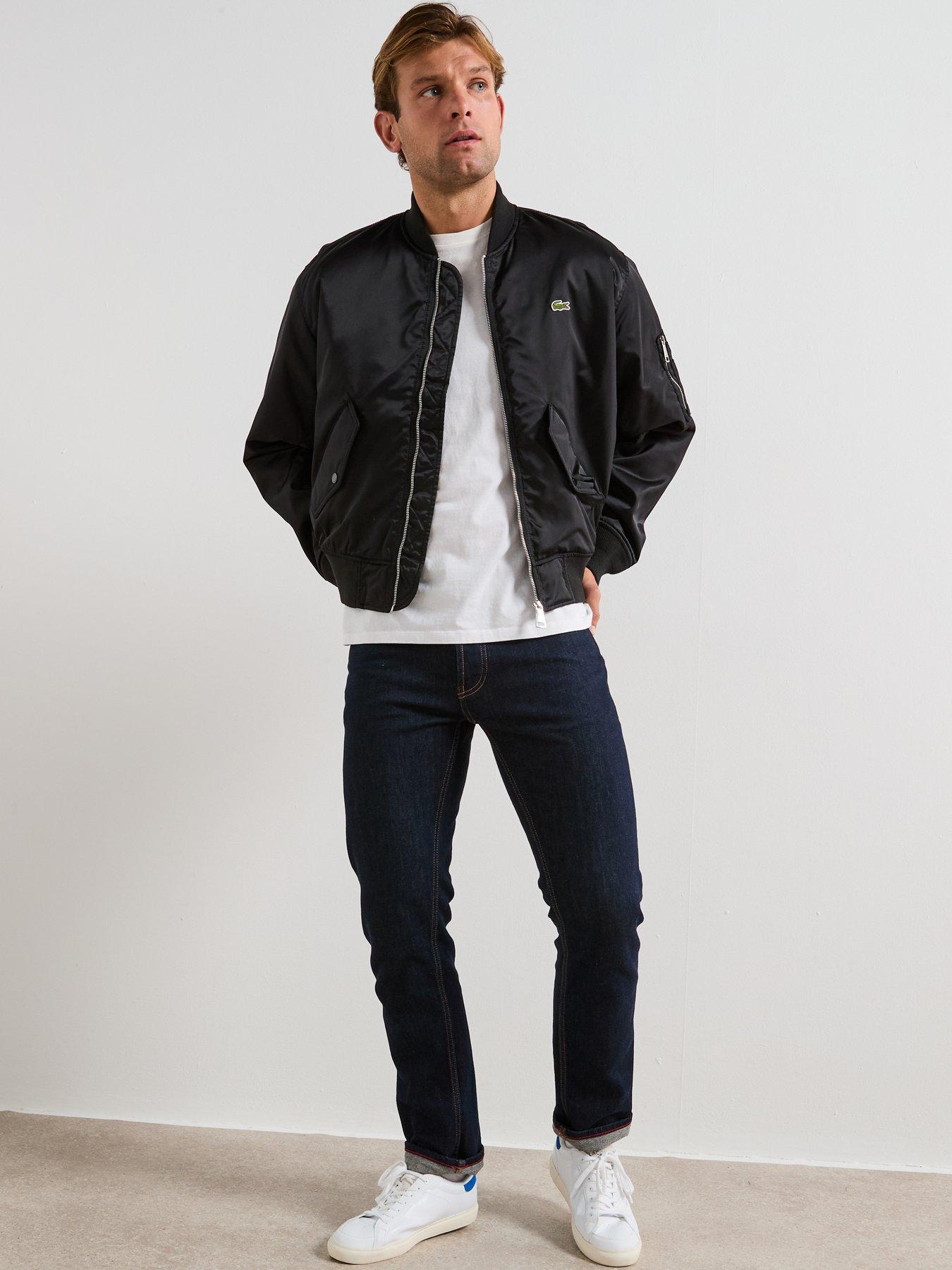  image of lacoste-showerproof-padded-bomber-jacket--black