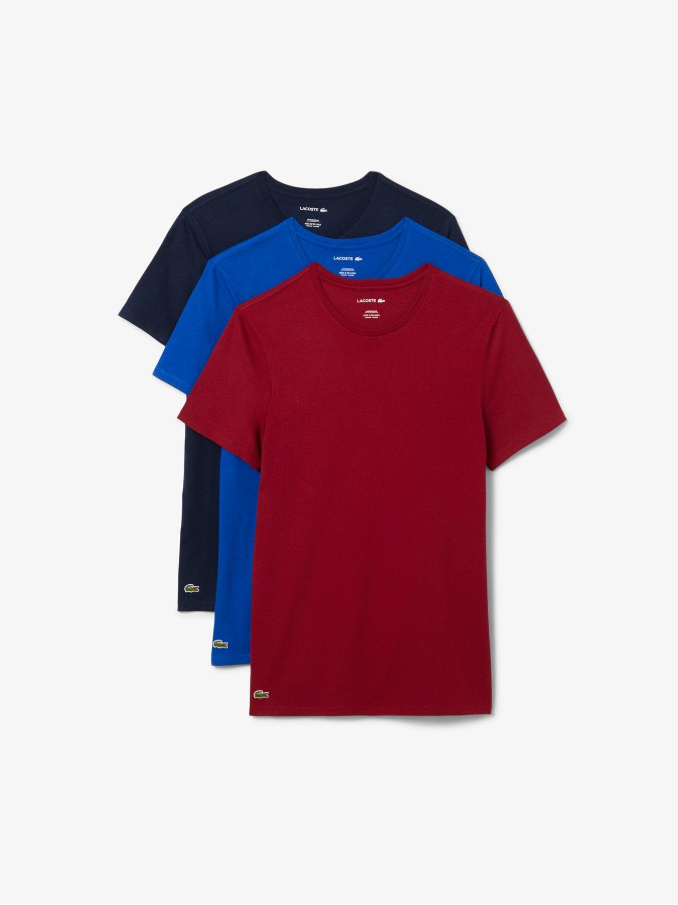 Lacoste 3 Pack Short Sleeve T-shirt - Multi