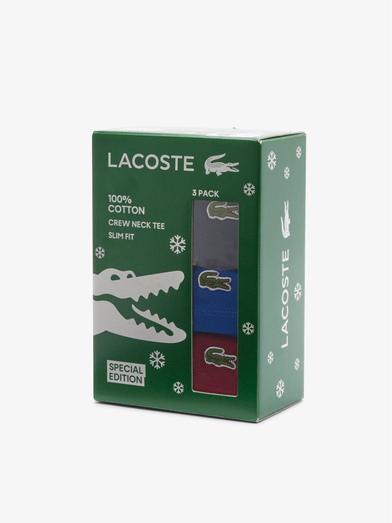 Image 6 of 6 of Lacoste 3 Pack Short Sleeve T-shirt - Multi