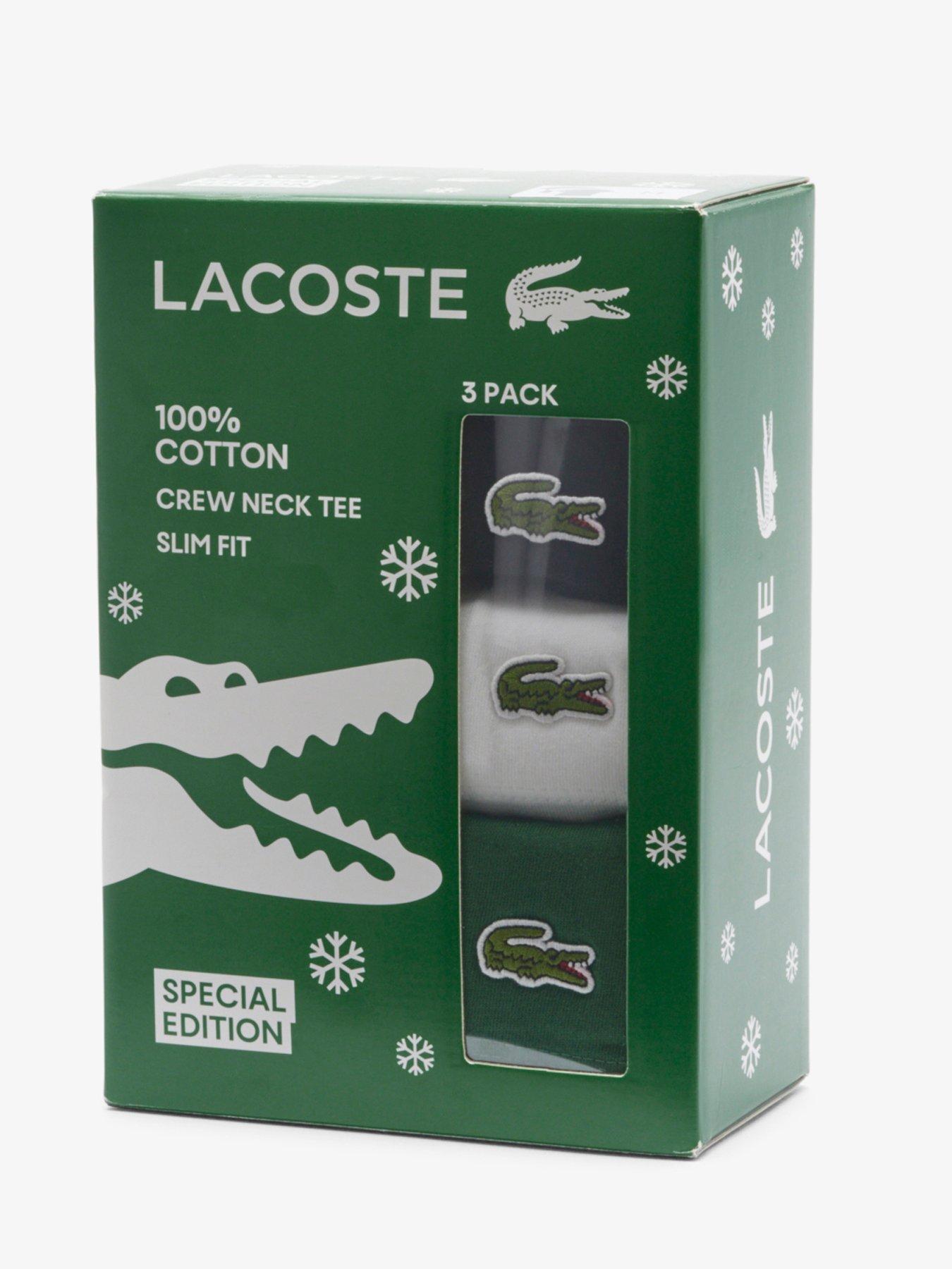  image of lacoste-3-pack-t-shirt--green-mutli