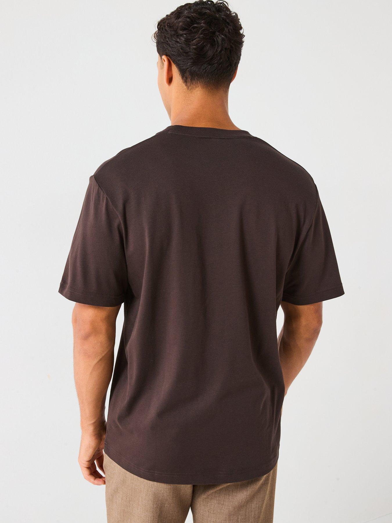 Image 2 of 4 of Lacoste Mid Weight Cotton T-shirt - Brown