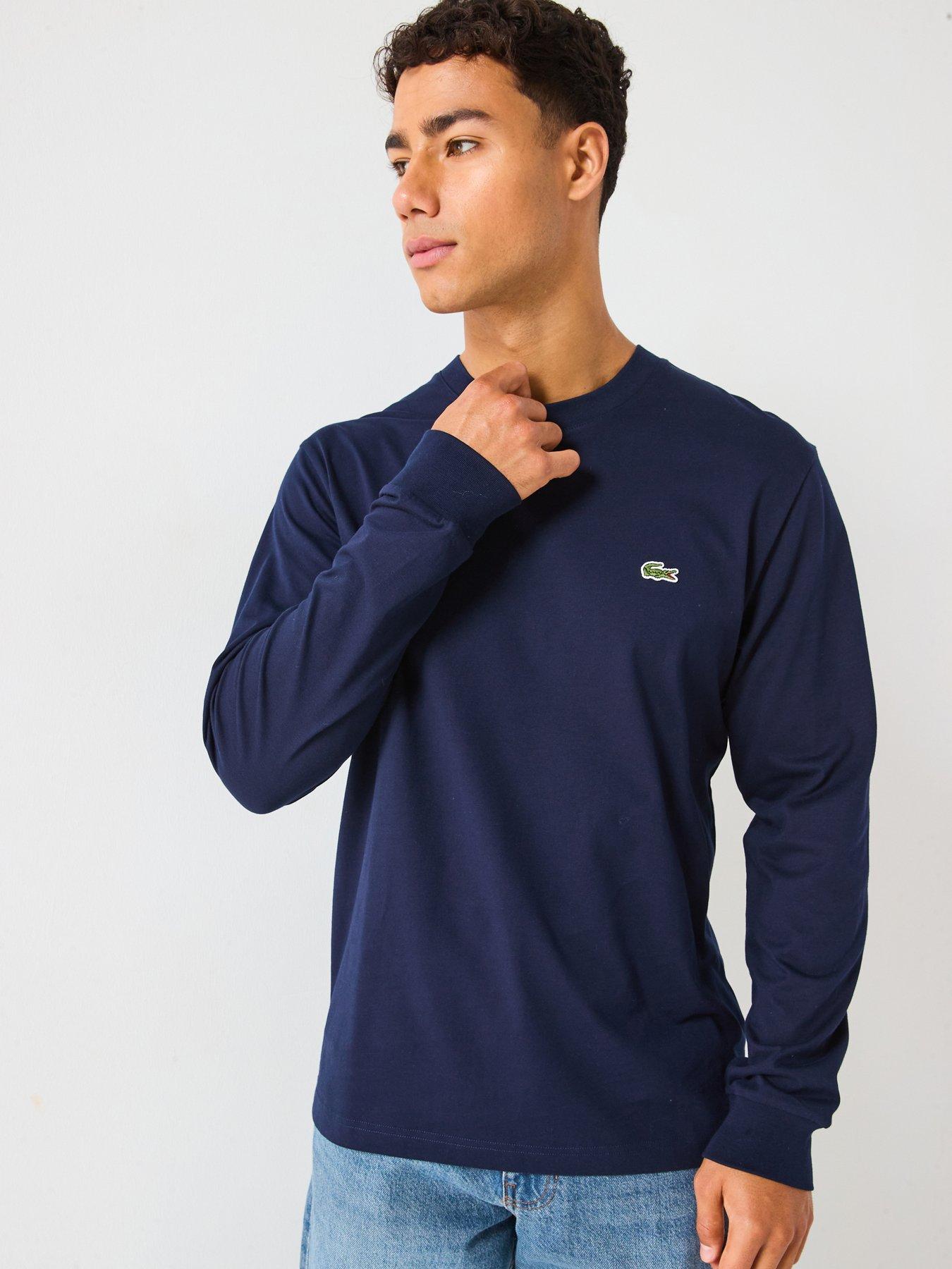 undefined Long Sleeved Cotton T-shirt- Navy