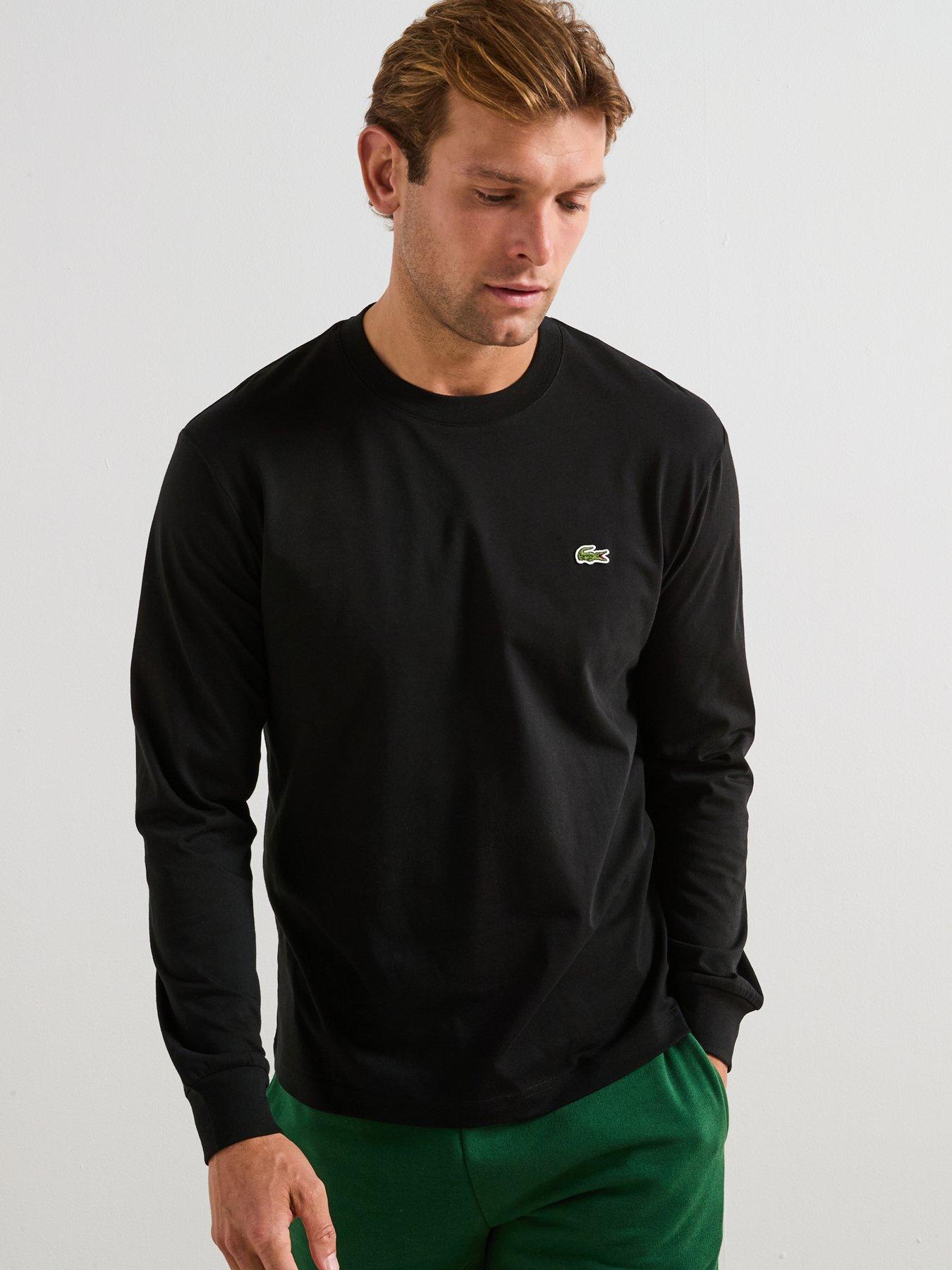 undefined Long Sleeved Cotton T-shirt- Black