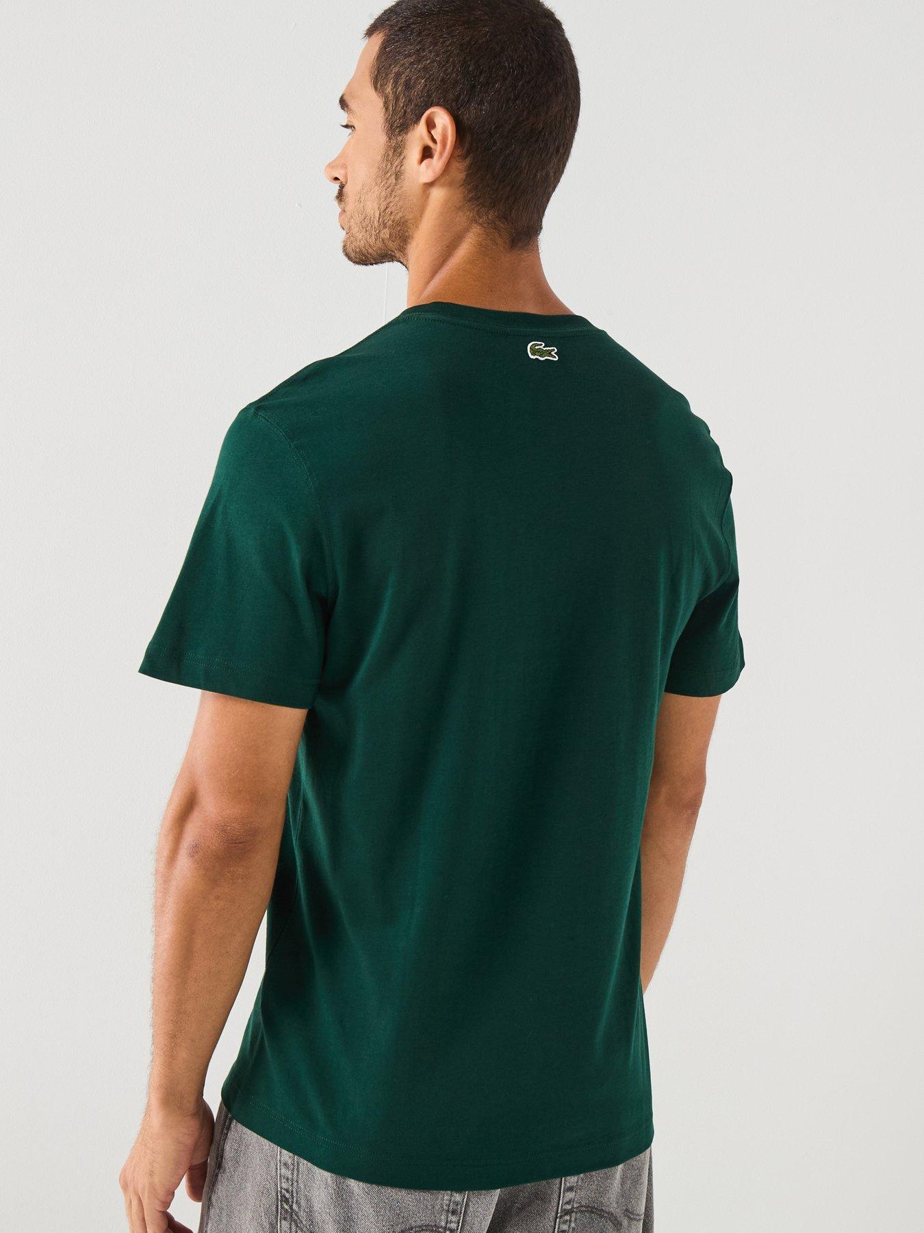Image 2 of 6 of Lacoste Regular Fit Printed Jersey T-shirt&nbsp;- Green