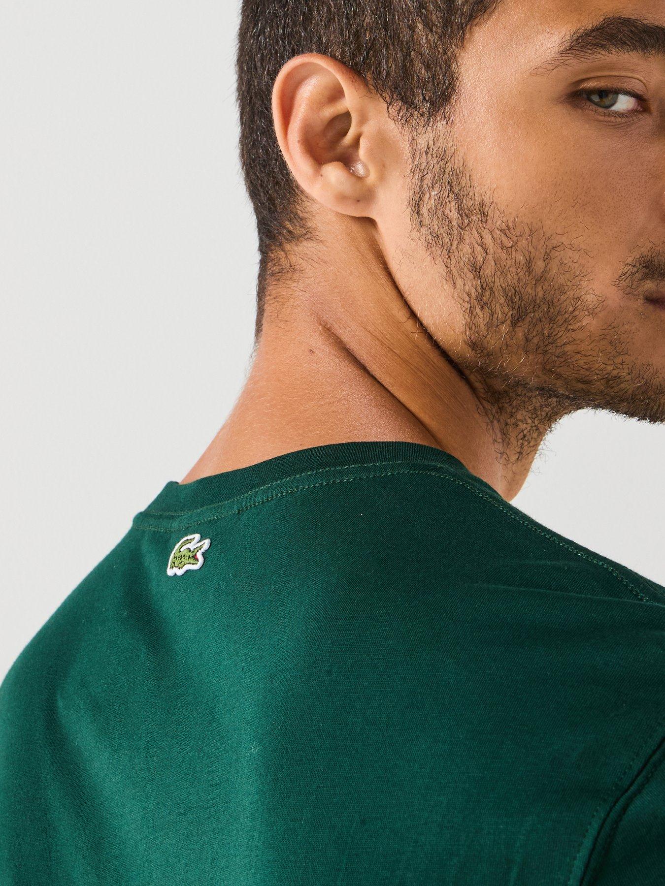 Image 5 of 6 of Lacoste Regular Fit Printed Jersey T-shirt&nbsp;- Green