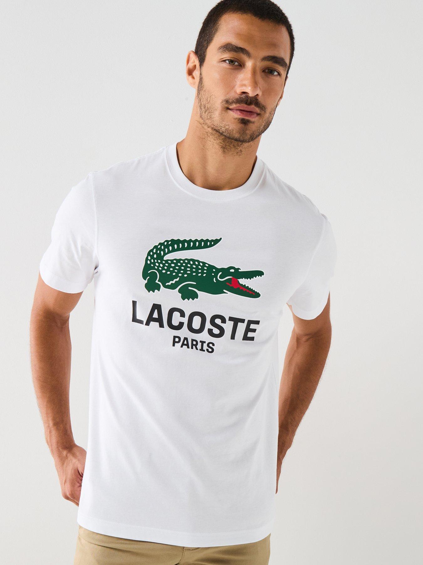 undefined Lacoste Regular Fit Printed Jersey T-shirt - White