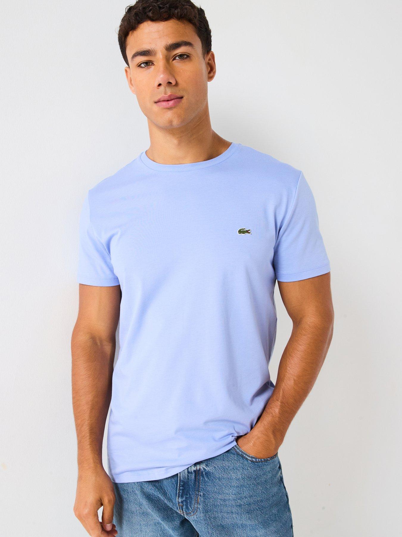 Image 1 of 4 of Lacoste Pima Cotton Short Sleeve T-shirt - Light Blue