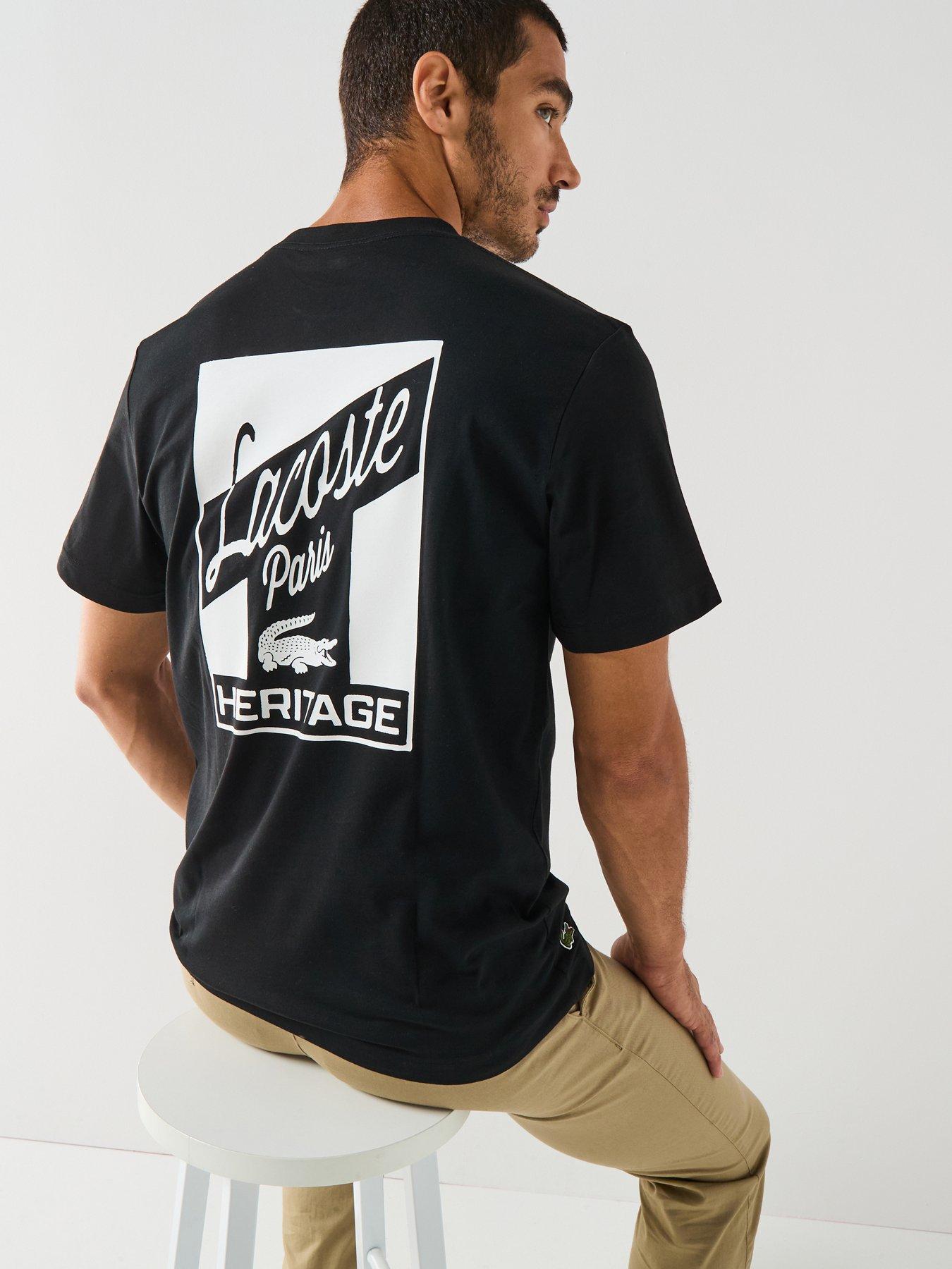 Lacoste Regular Fit Heavy Jersey Backprint T-shirt - Black