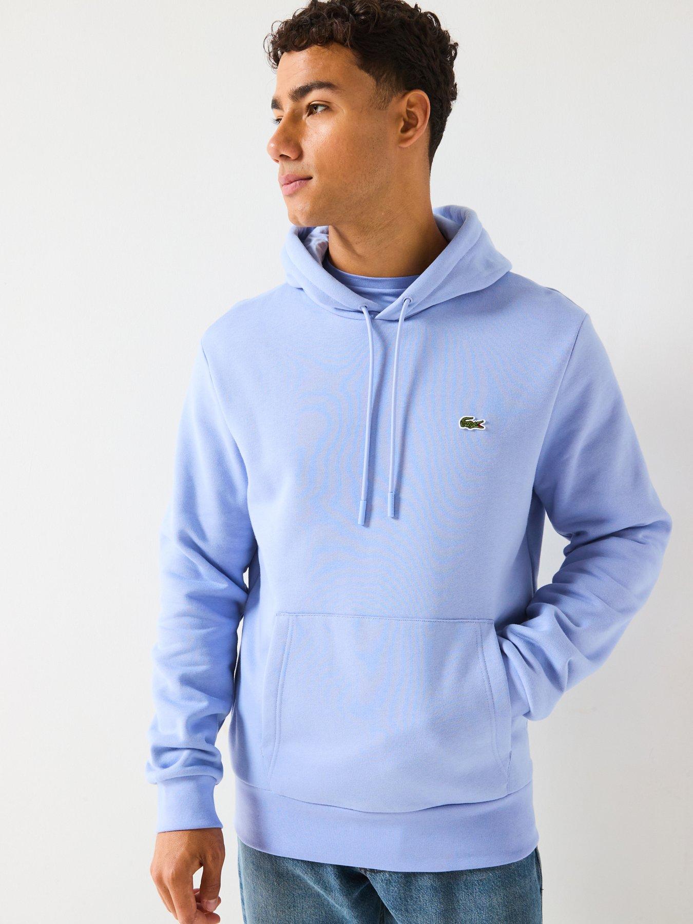 Image 1 of 4 of Lacoste Brushed Fleece Hoodie- Purple