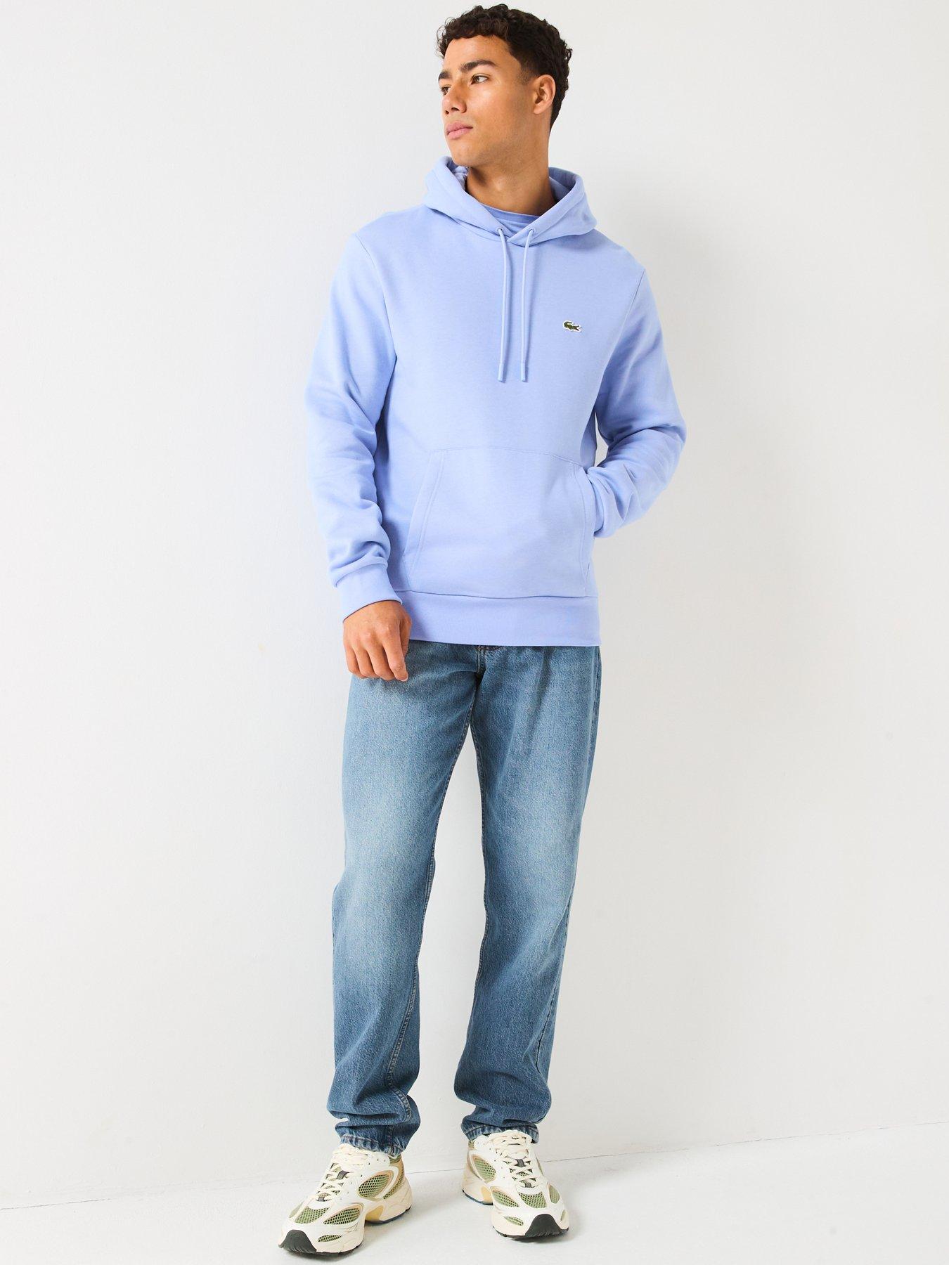 Image 3 of 4 of Lacoste Brushed Fleece Hoodie- Purple