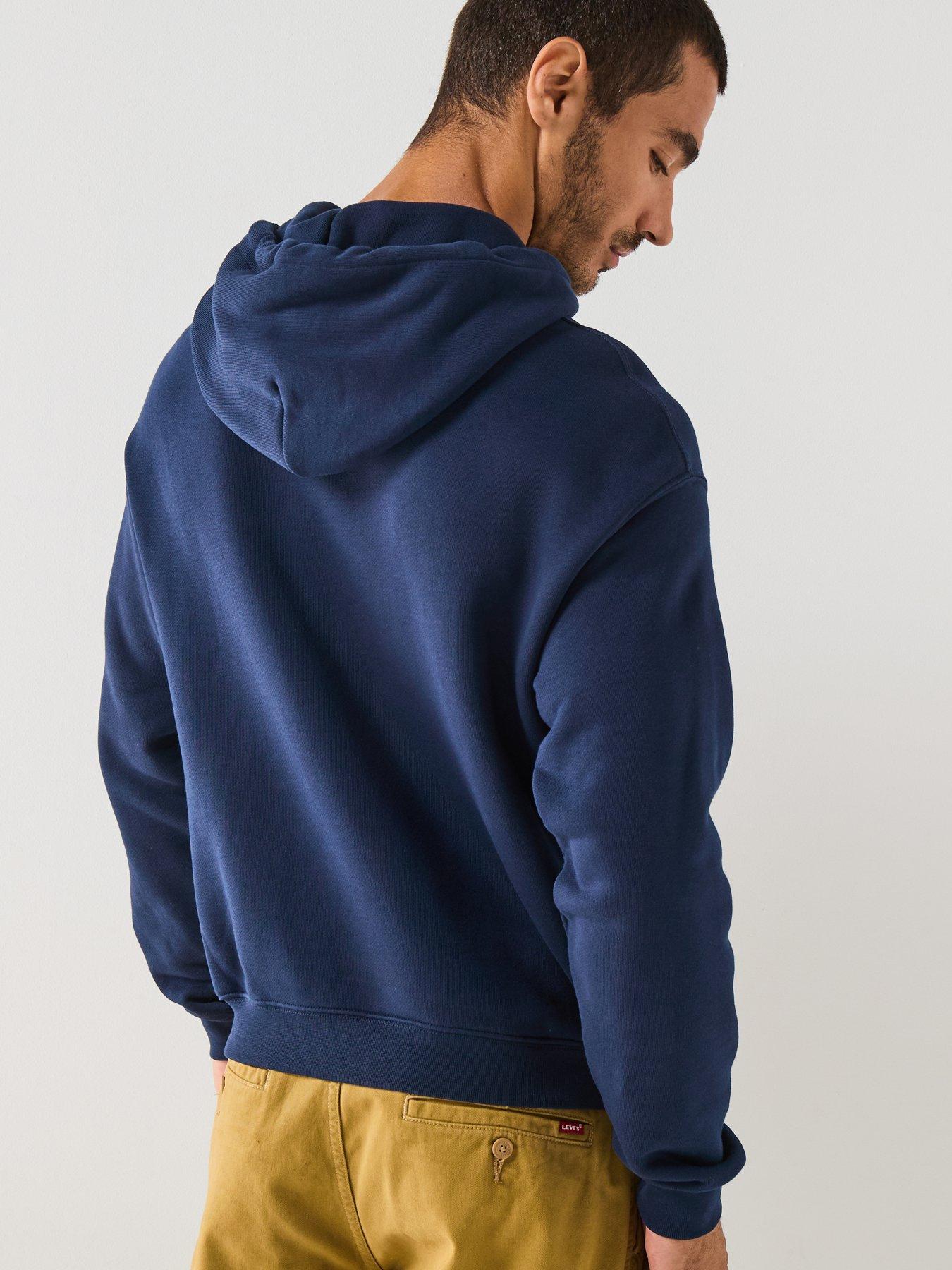 Image 2 of 5 of Lacoste Loose Fit Hoodie - Navy