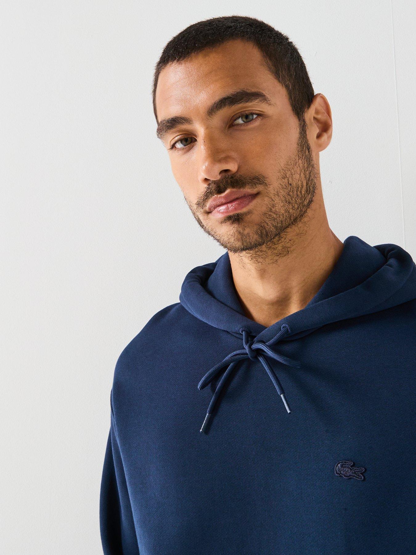 Image 4 of 5 of Lacoste Loose Fit Hoodie - Navy
