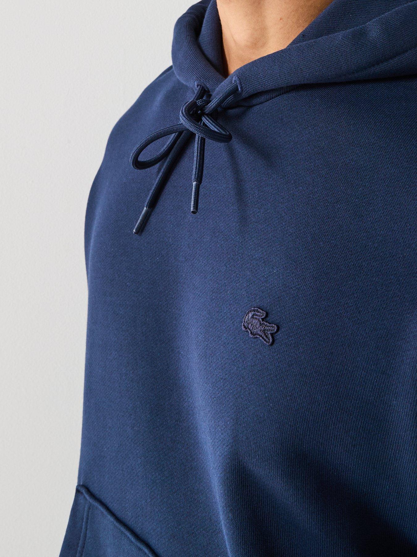 Image 5 of 5 of Lacoste Loose Fit Hoodie - Navy