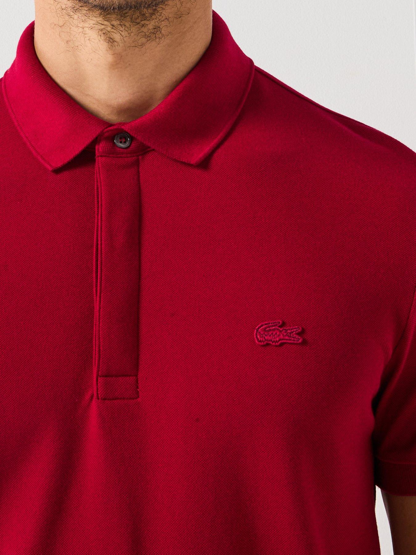 Image 5 of 5 of Lacoste Smart Paris Short Sleeve Polo Shirt&nbsp;- Red