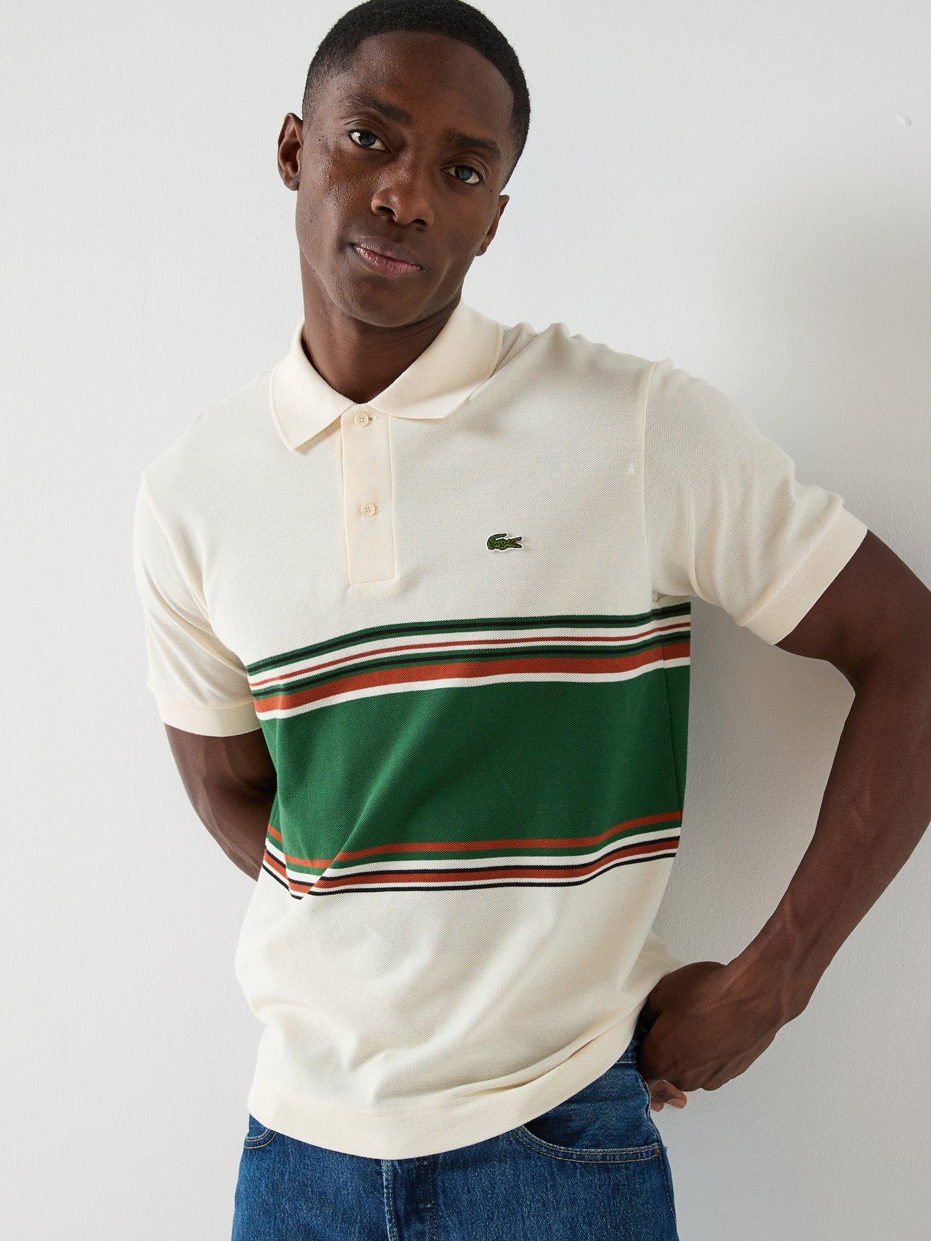 front image of lacoste-lacostenbspfrench-made-striped-short-sleeve-polo-shirtnbsp--cream