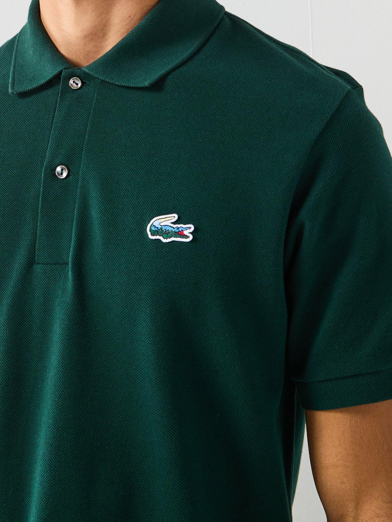  image of lacoste-landscape-crocodile-short-sleeve-polo-shirt--green