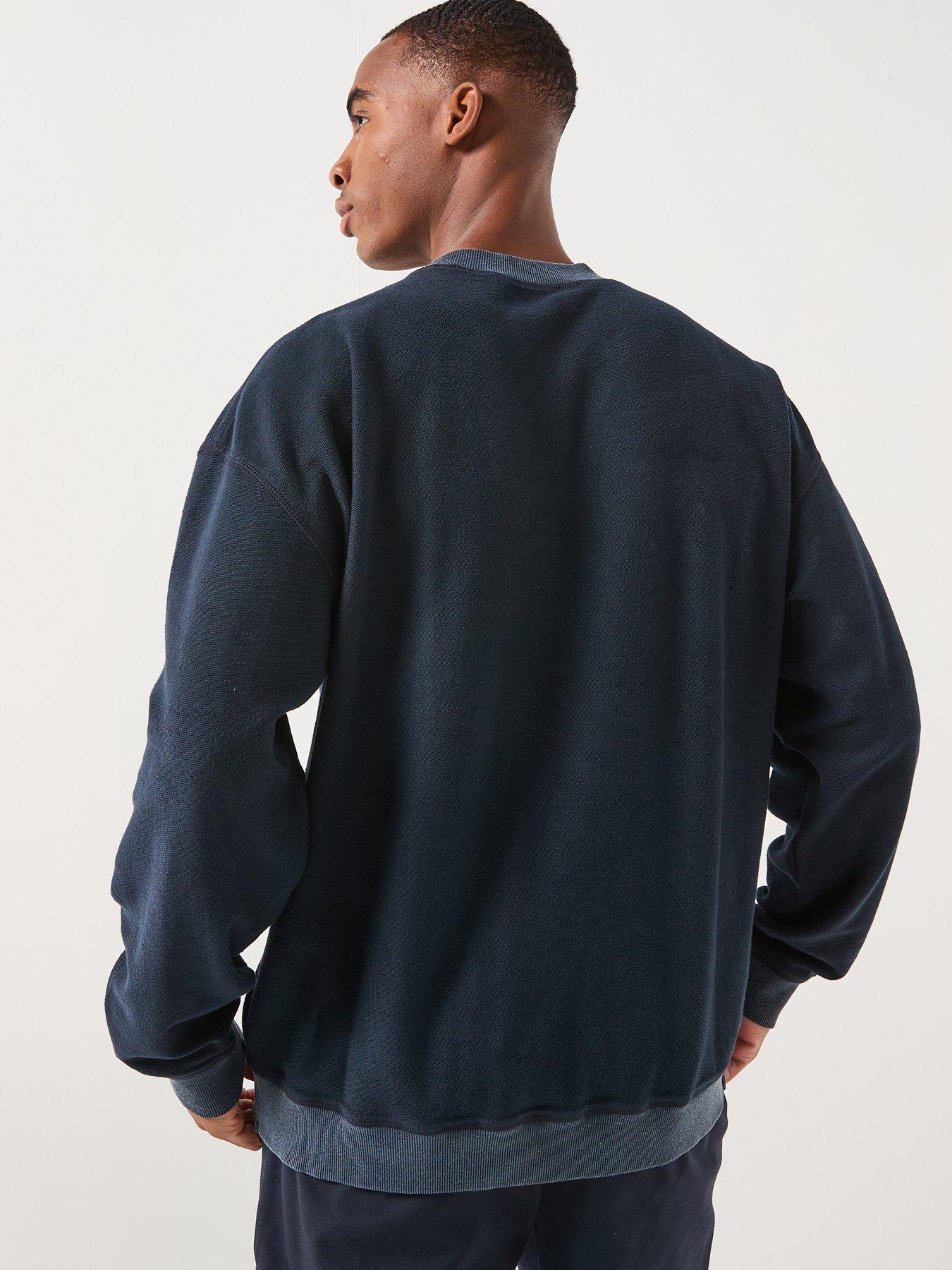 stillFront image of diesel-t-t1-large-logo-crew-sweatshirt-navy