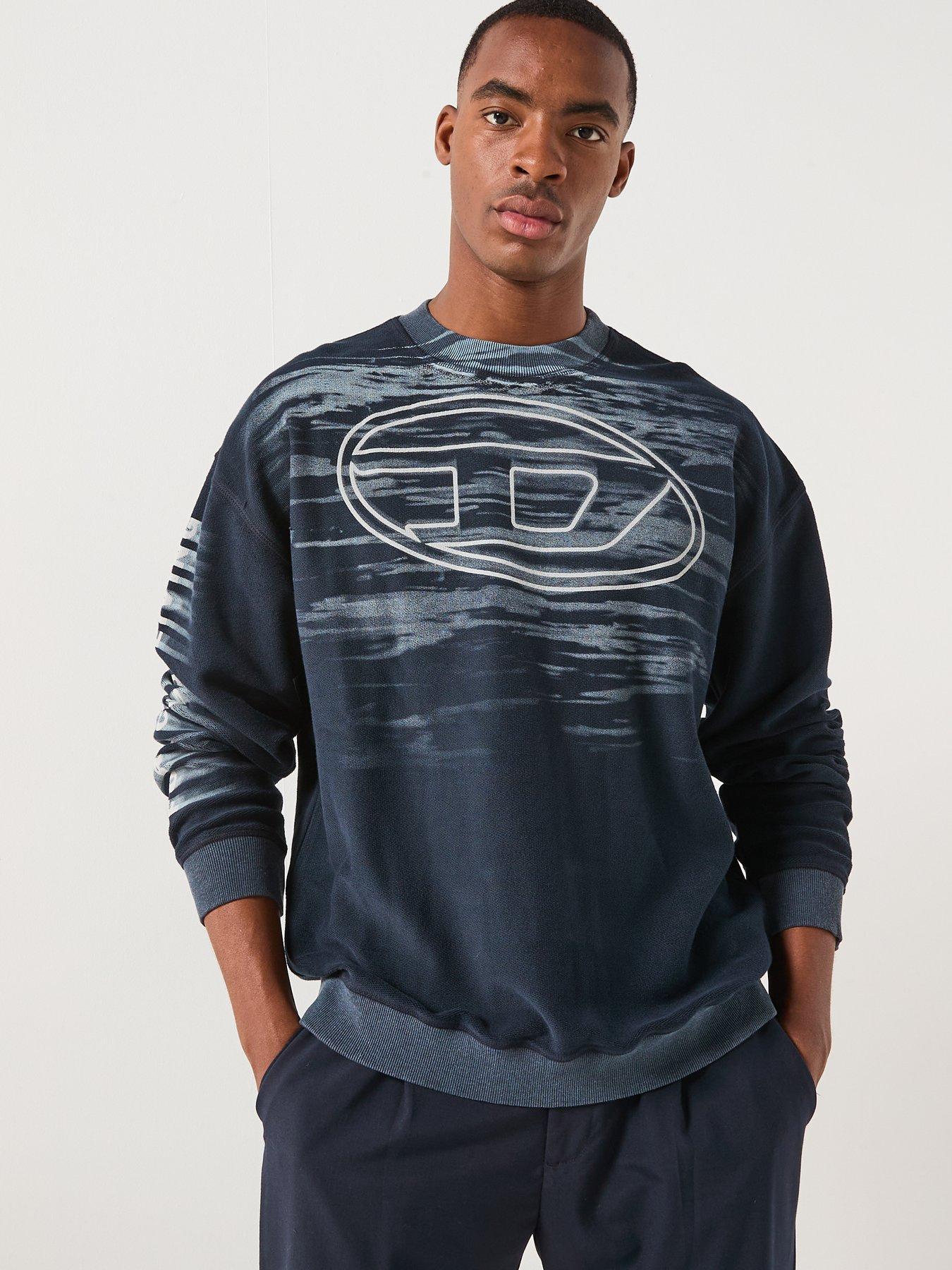  image of diesel-t-t1-large-logo-crew-sweatshirt-navy
