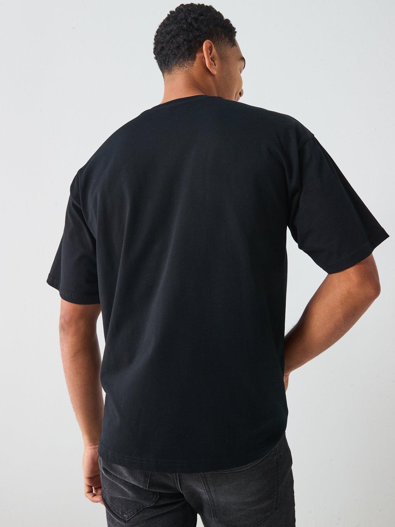 stillFront image of diesel-t-bleach-d-oval-t-shirt--black