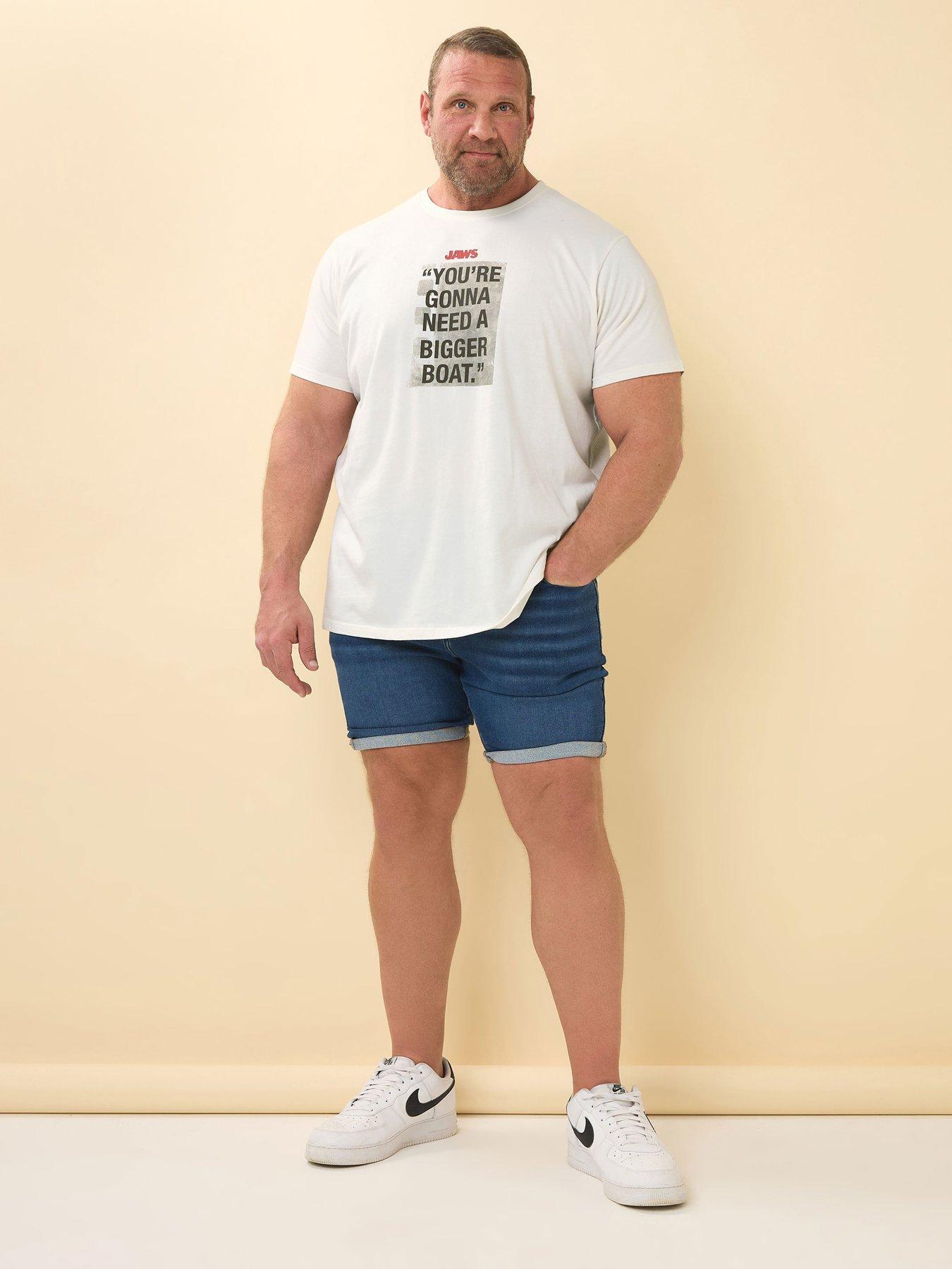  image of badrhino-jaws-graphic-t-shirt-white