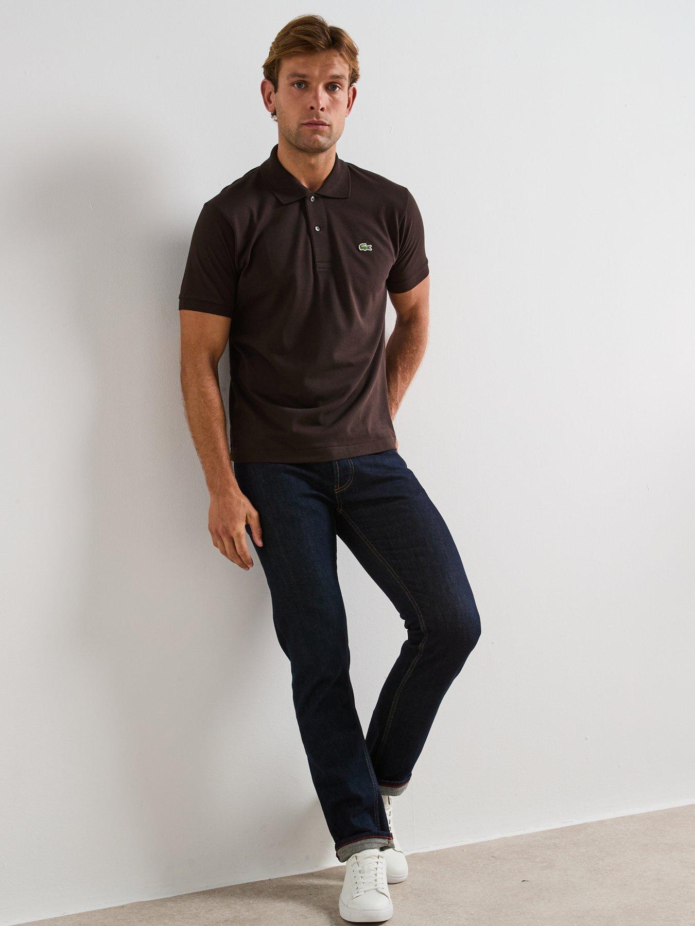 Image 3 of 6 of Lacoste Classic Fit L.12.12 Piqu&eacute; Short Sleeve Polo Shirt&nbsp;- Brown