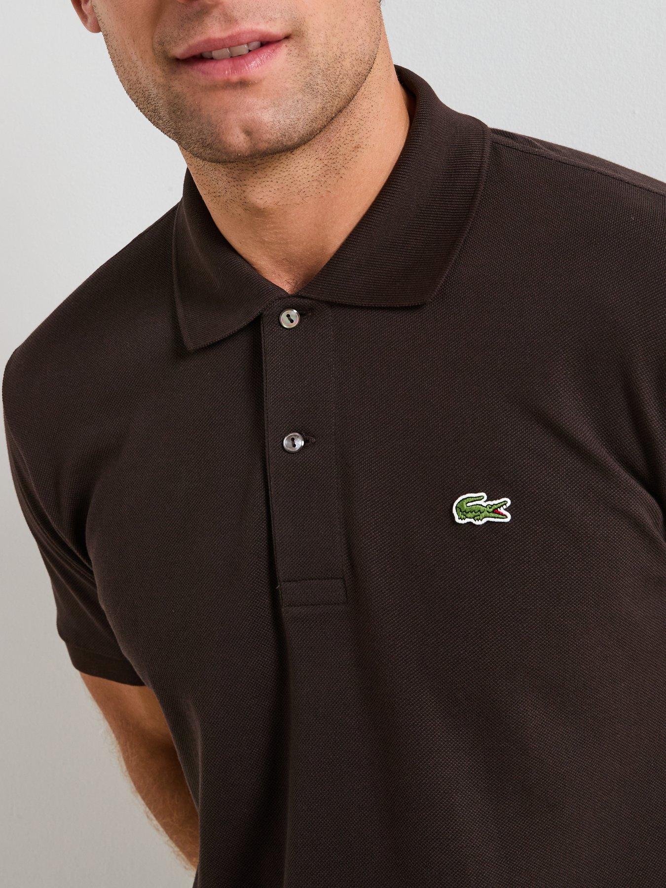 Image 5 of 6 of Lacoste Classic Fit L.12.12 Piqu&eacute; Short Sleeve Polo Shirt&nbsp;- Brown
