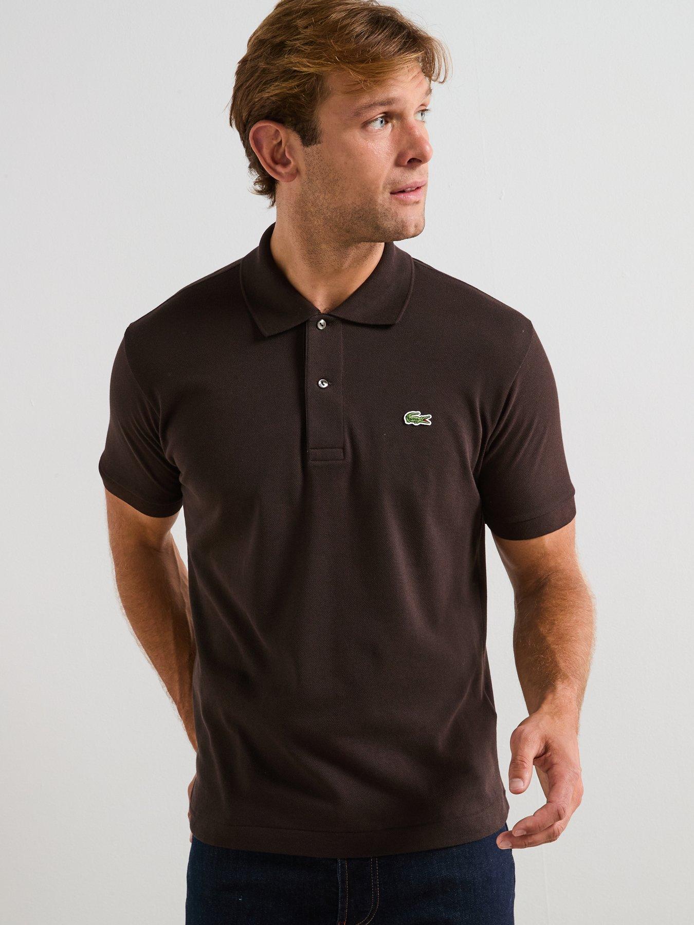 Image 6 of 6 of Lacoste Classic Fit L.12.12 Piqu&eacute; Short Sleeve Polo Shirt&nbsp;- Brown