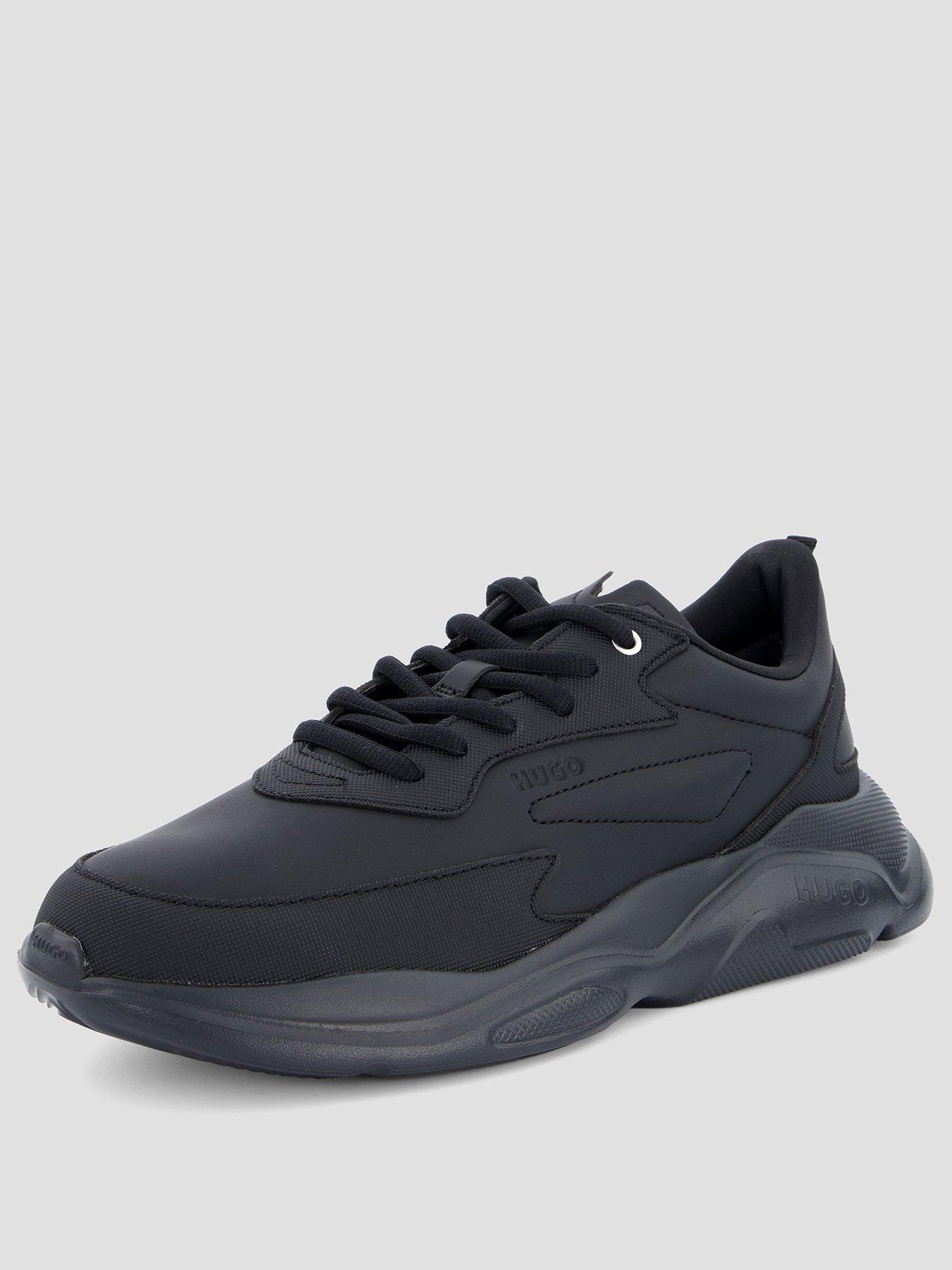 Image 2 of 7 of HUGO Leon Run PU Trainers - Black