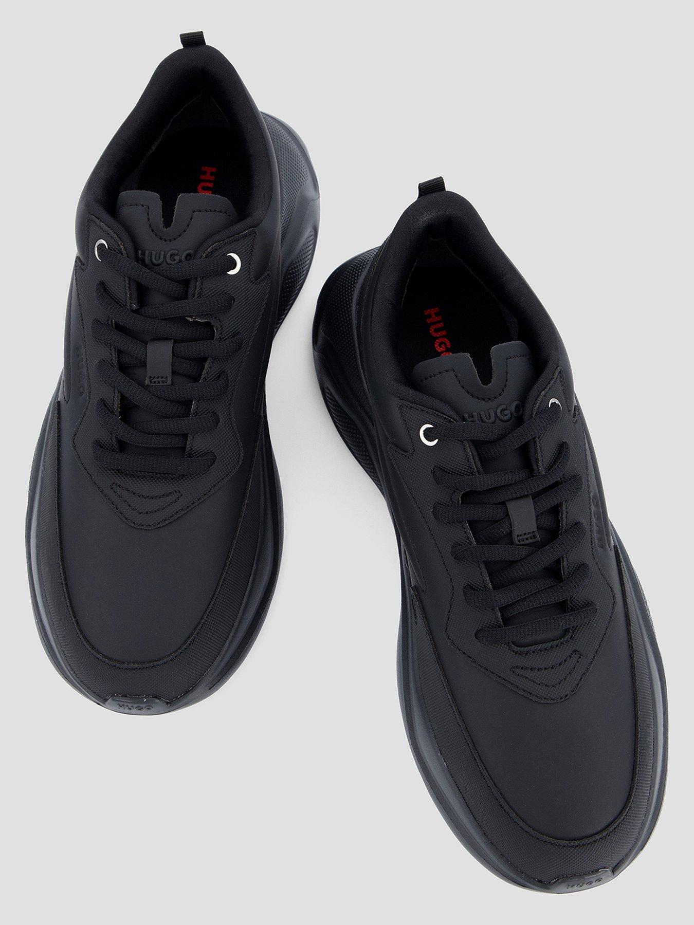 Image 3 of 7 of HUGO Leon Run PU Trainers - Black