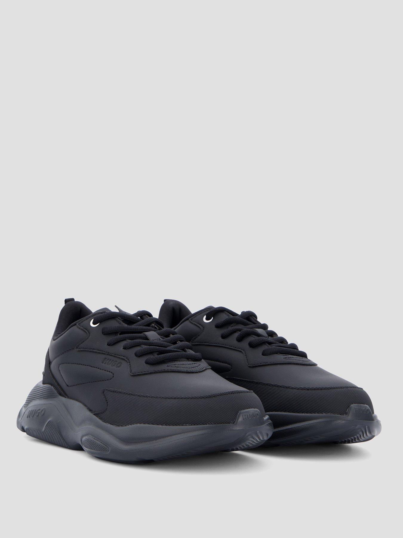 Image 6 of 7 of HUGO Leon Run PU Trainers - Black