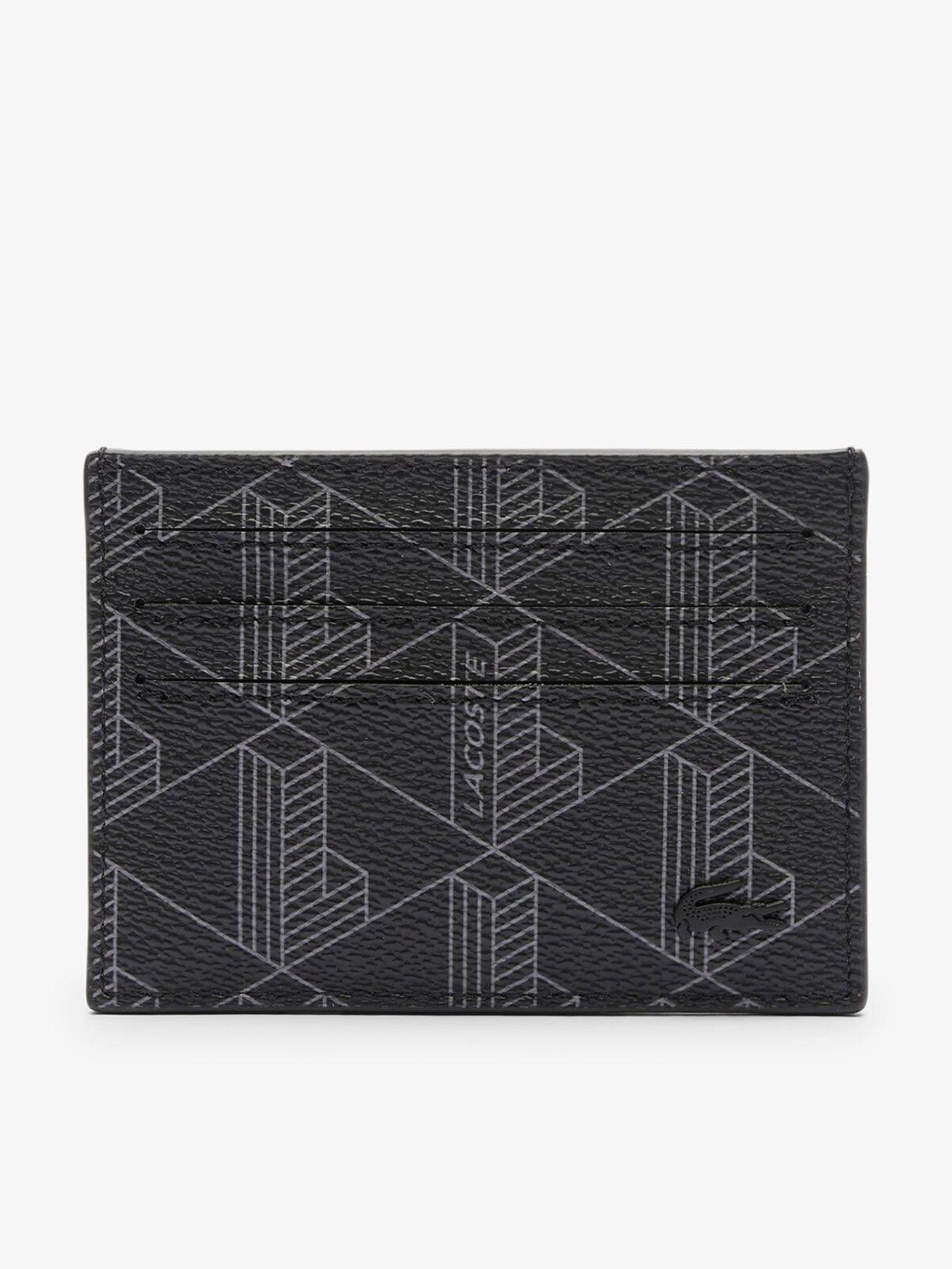Image 1 of 6 of Lacoste Monogram Card Holder- Black
