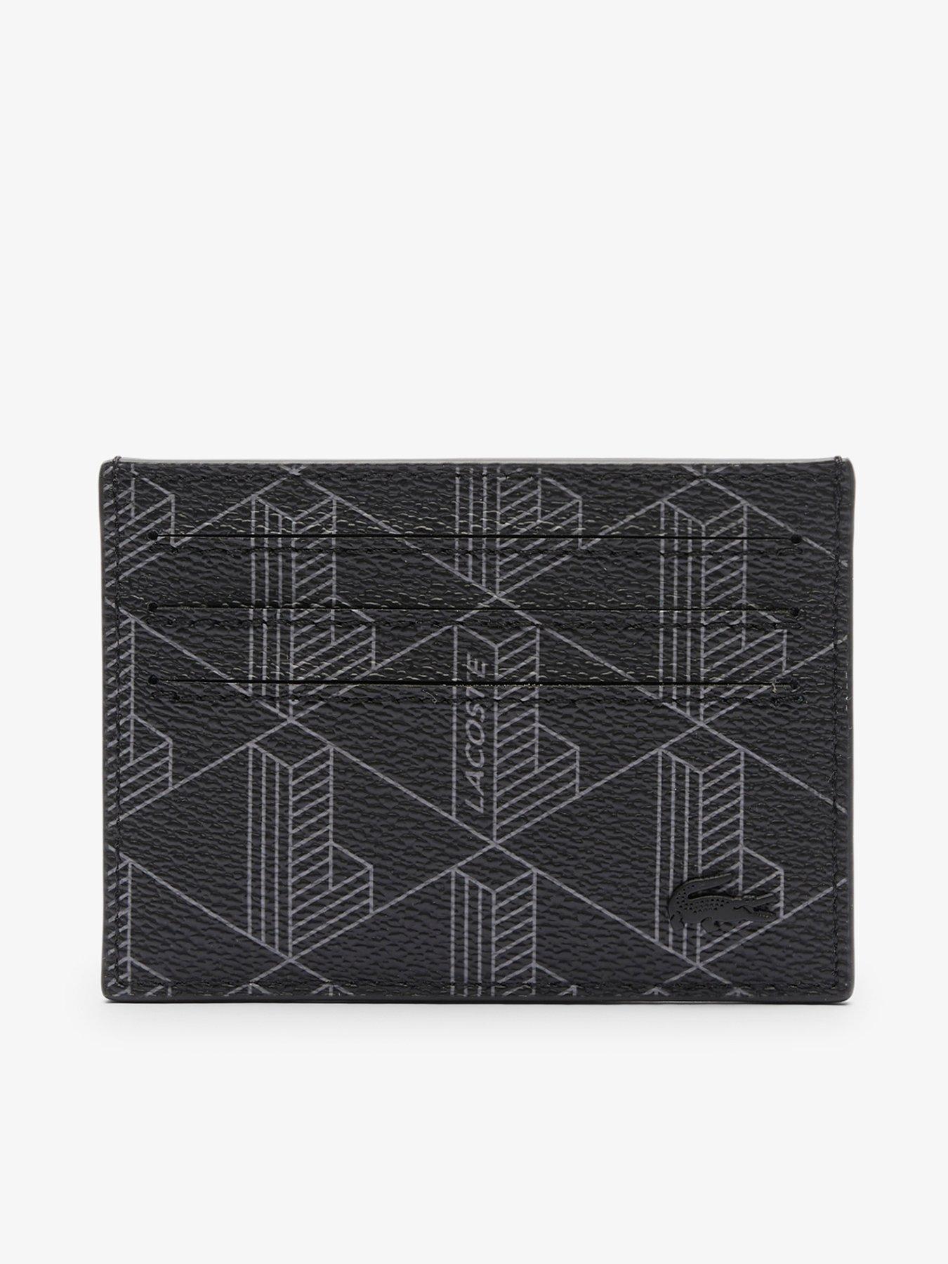  image of lacoste-lacoste-monogram-card-holder--black