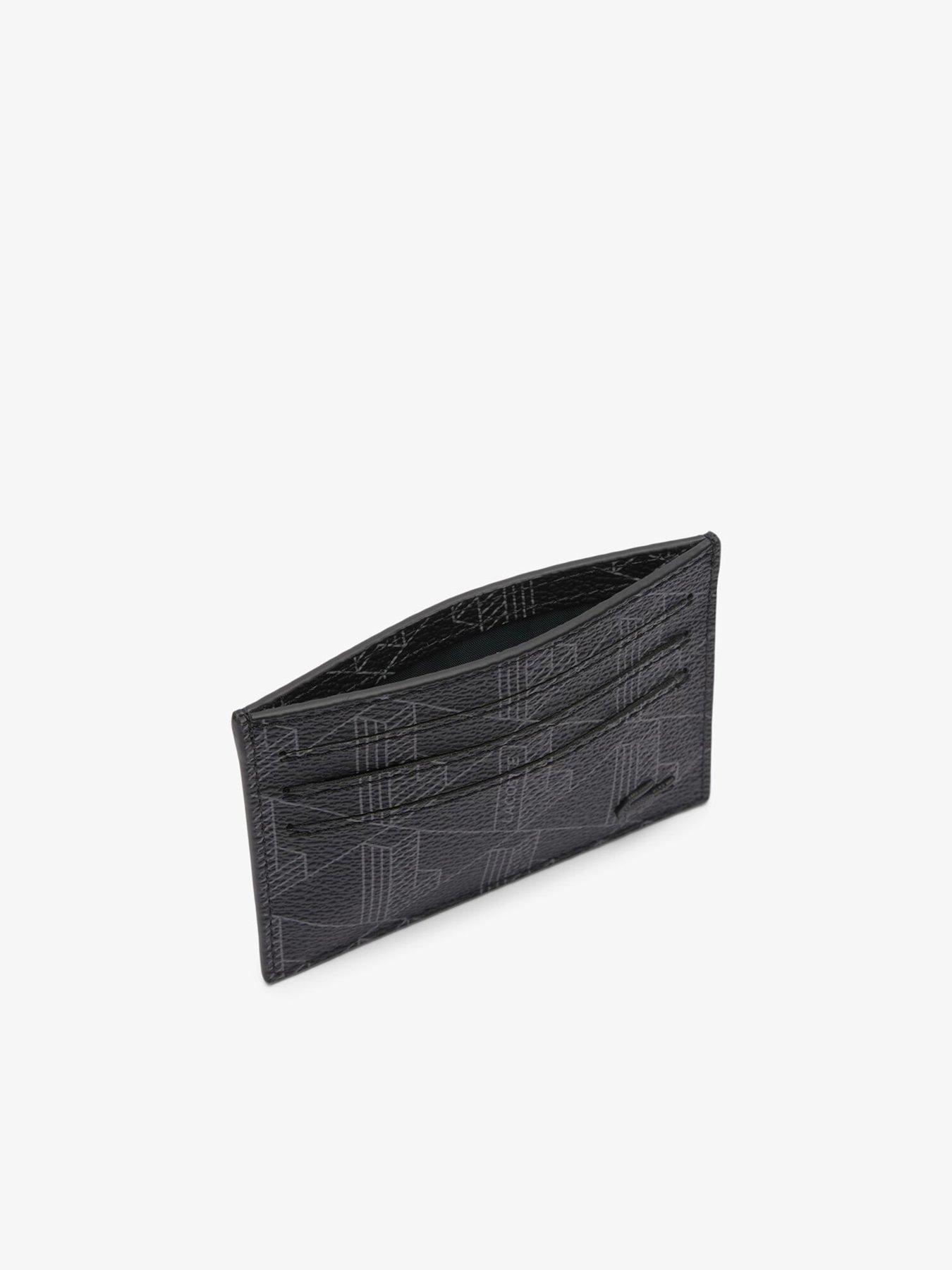 Image 3 of 6 of Lacoste Monogram Card Holder- Black