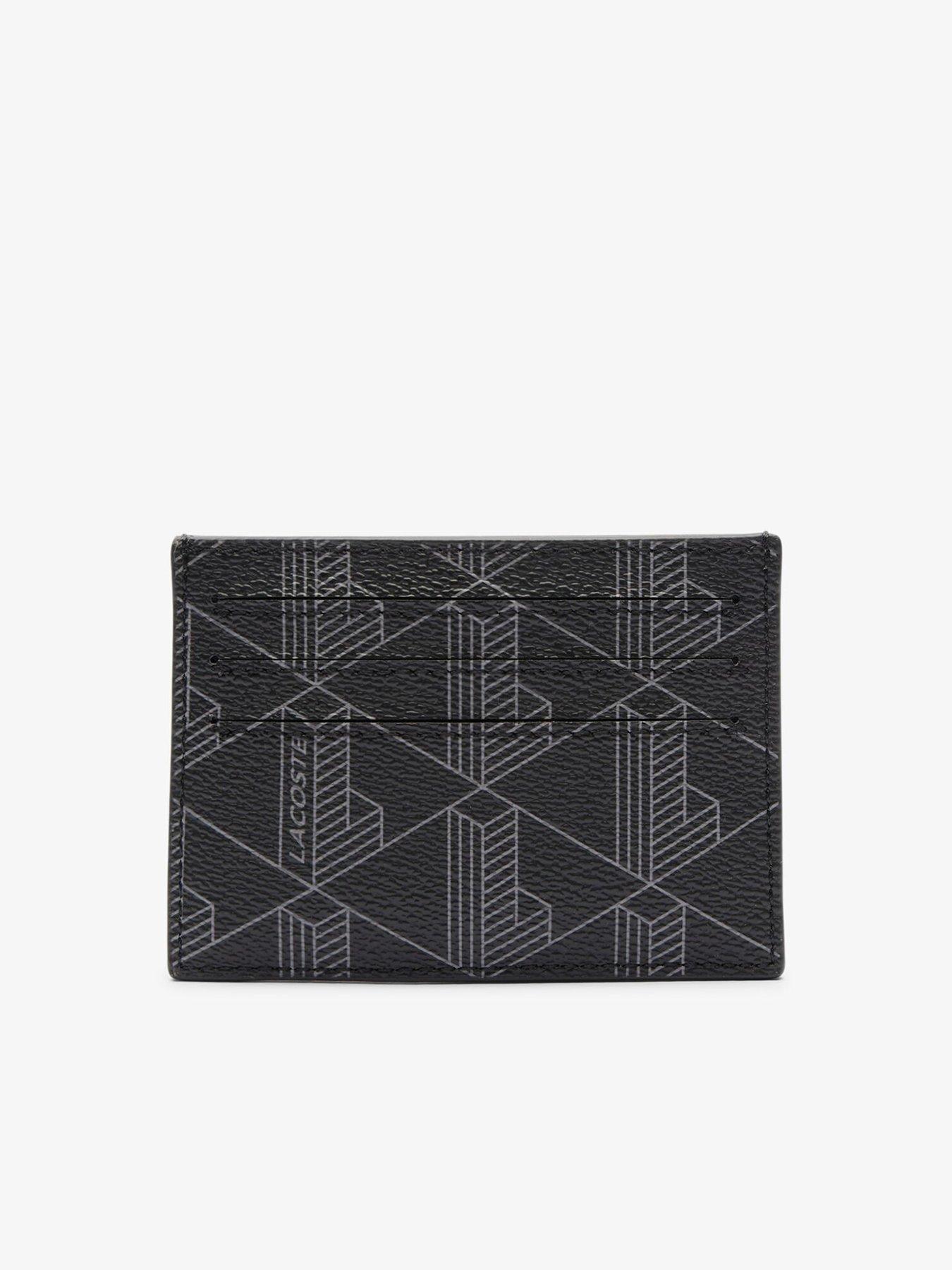 Image 4 of 6 of Lacoste Monogram Card Holder- Black