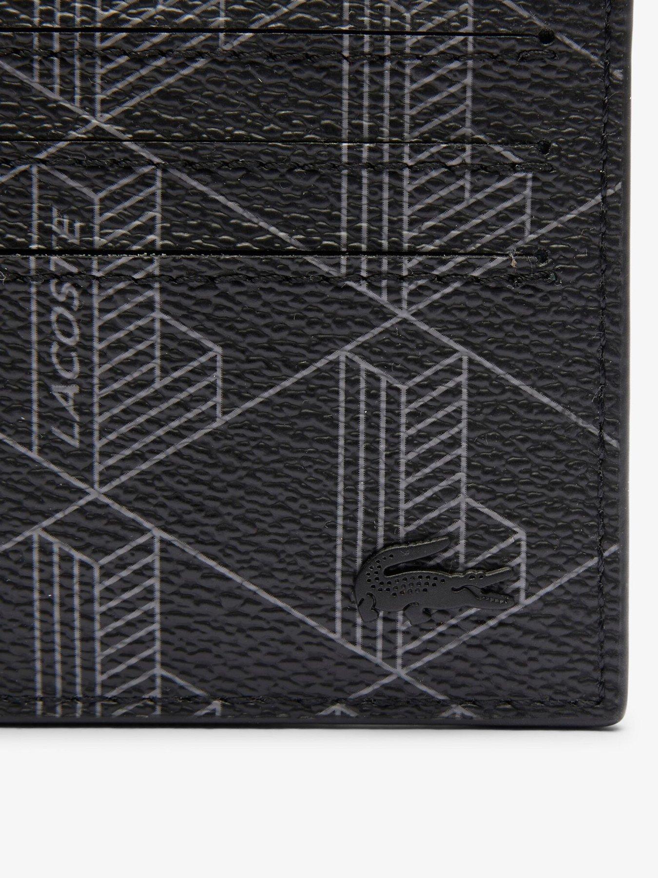 Image 5 of 6 of Lacoste Monogram Card Holder- Black