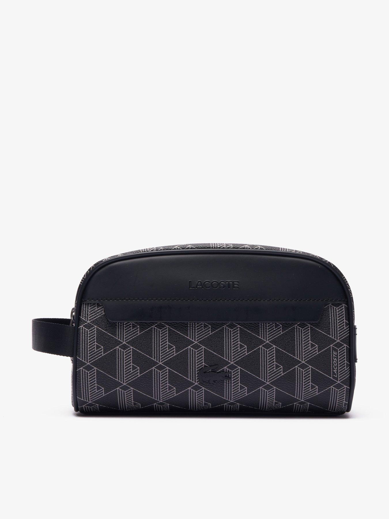 Image 1 of 5 of Lacoste Lacoste Monogram Wash Bag- Black