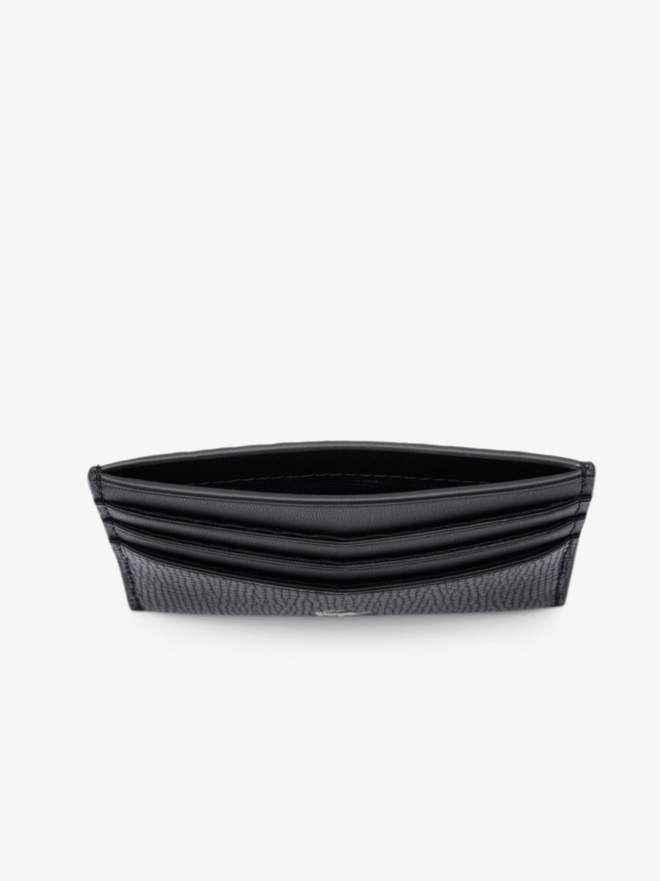 Image 2 of 4 of Lacoste Leather Card Holder- Black
