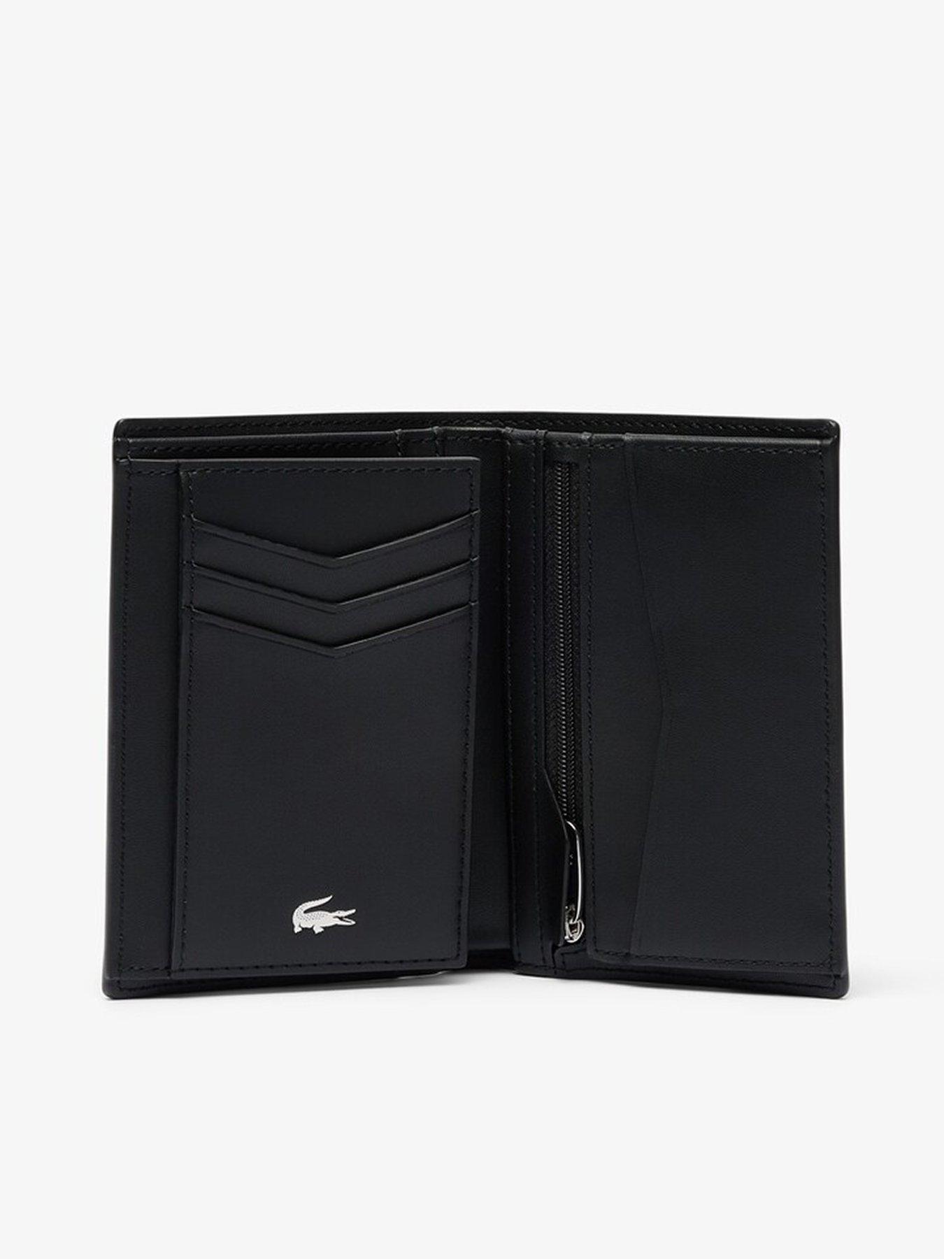  image of lacoste-lacoste-leather-card-holder--black