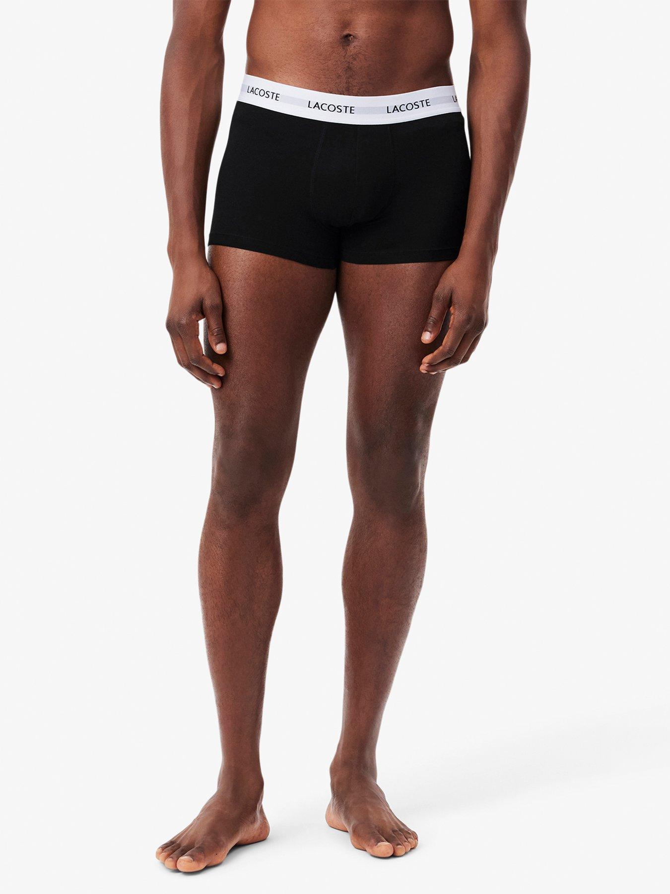 Image 2 of 4 of Lacoste 3 Pack Cotton Trunks - Grey