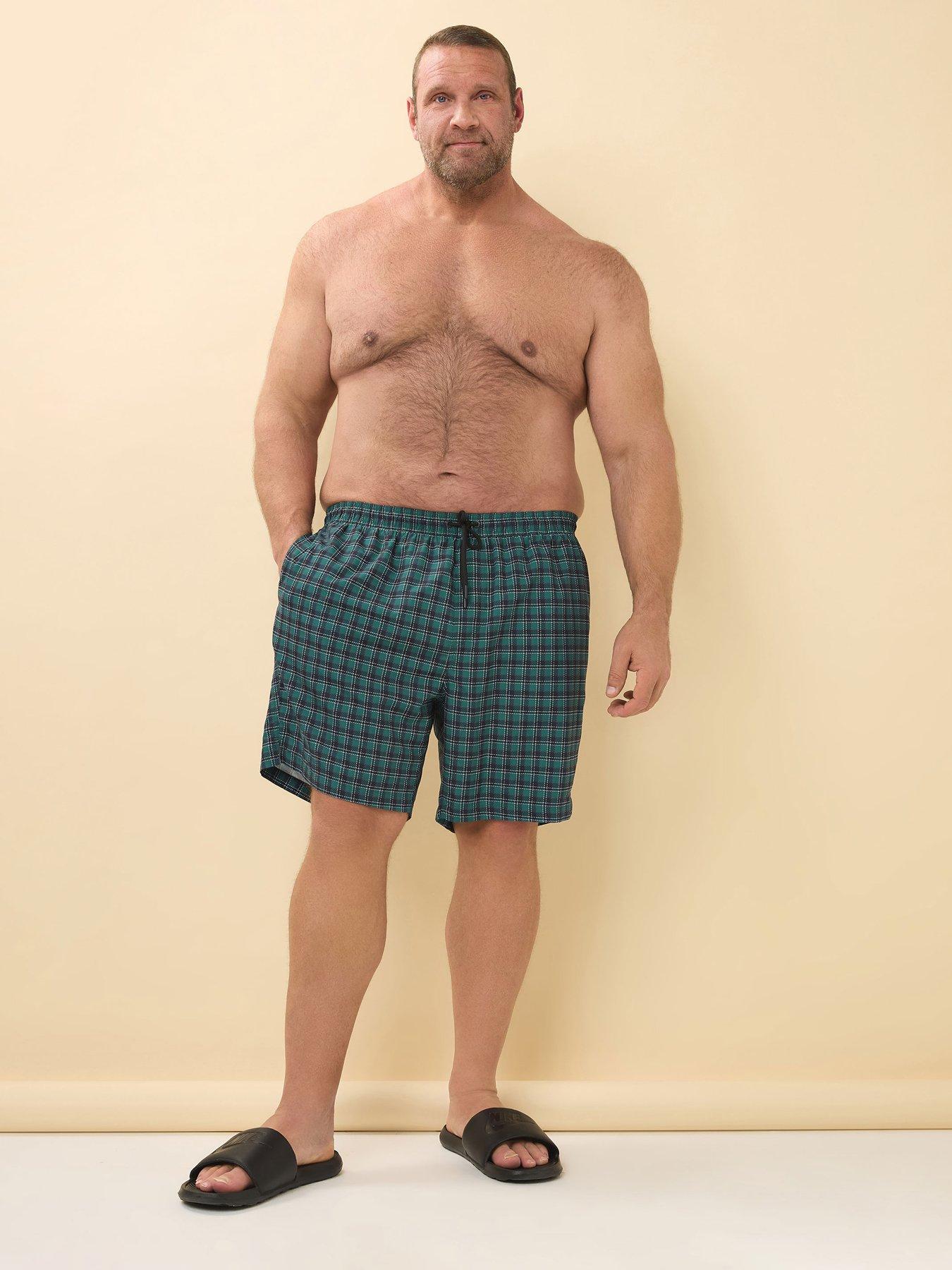 Image 3 of 4 of BadRhino Tartan Swim Shorts - Green