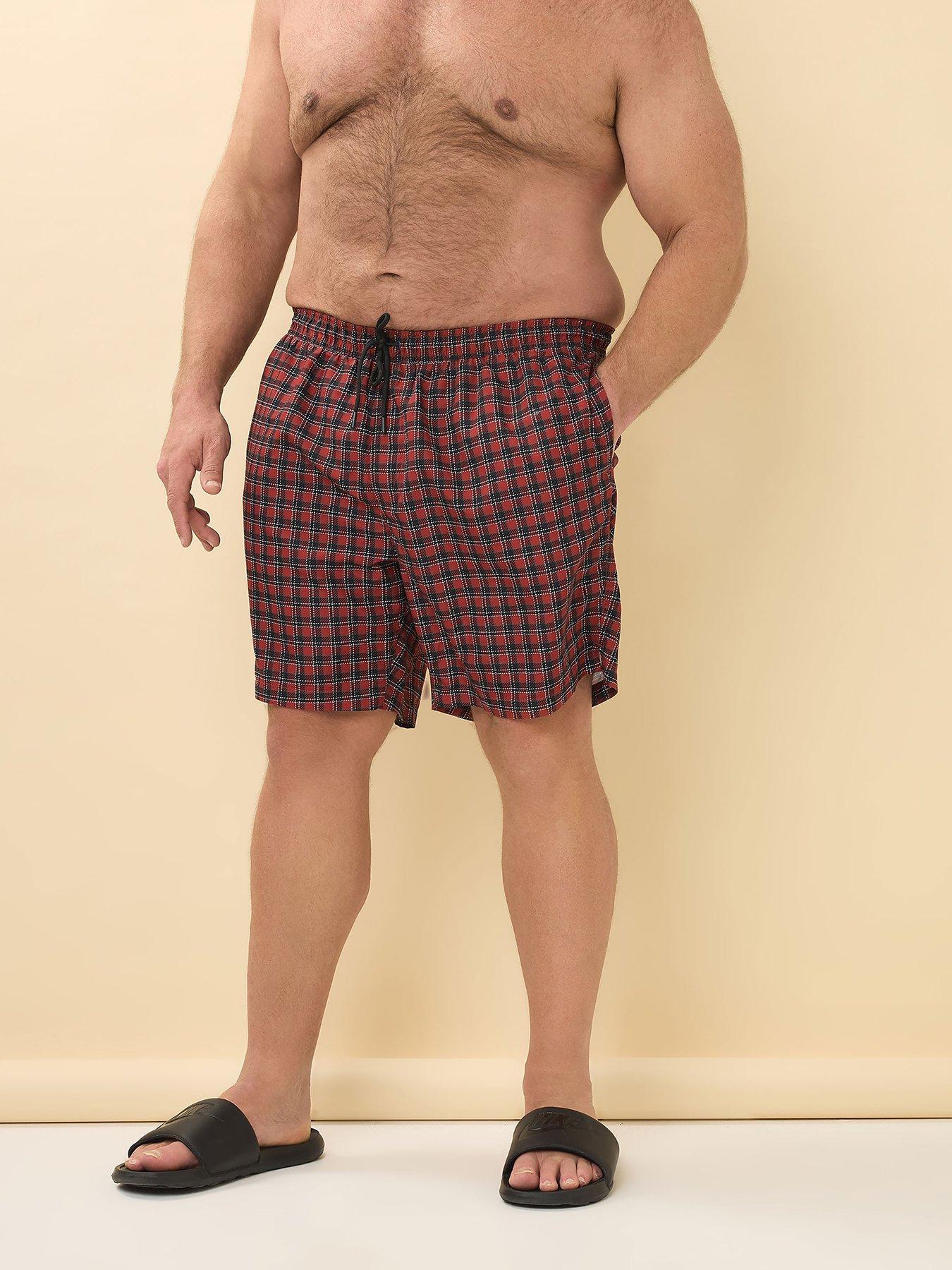 badrhino-tartan-swimshorts-red