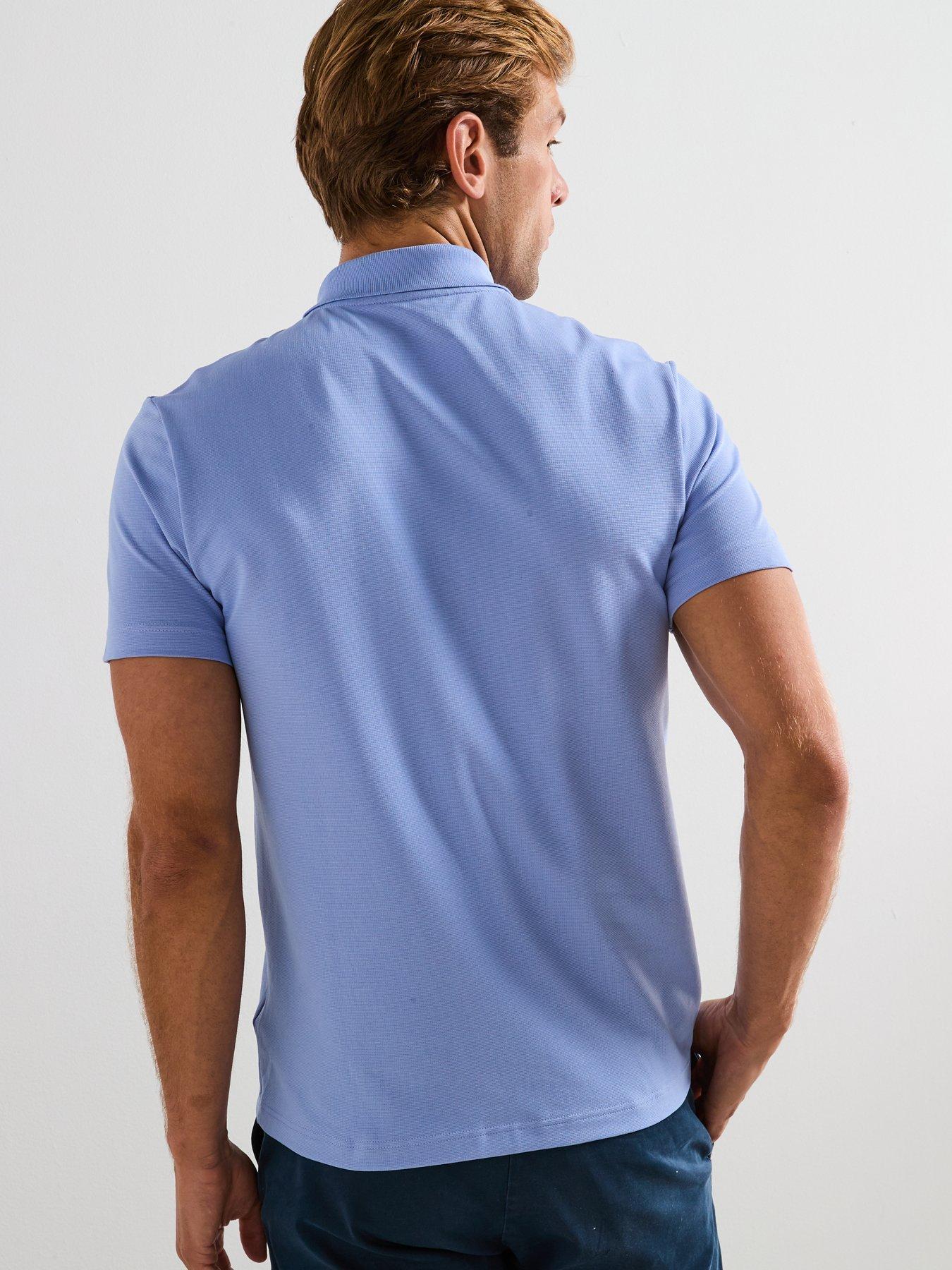  image of lacoste-regular-fit-ottoman-short-sleeve-polo-shirt-blue