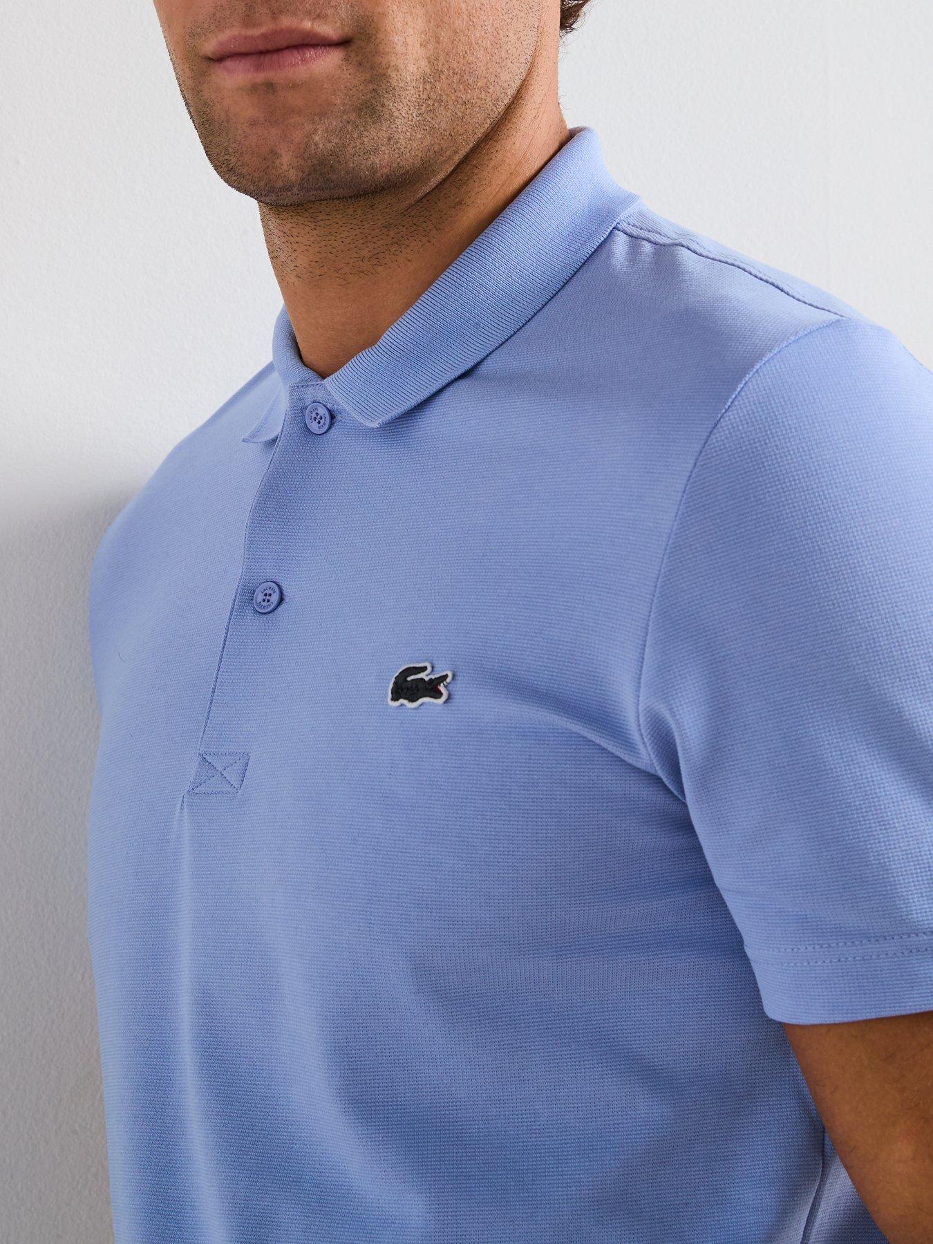  image of lacoste-regular-fit-ottoman-short-sleeve-polo-shirt-blue